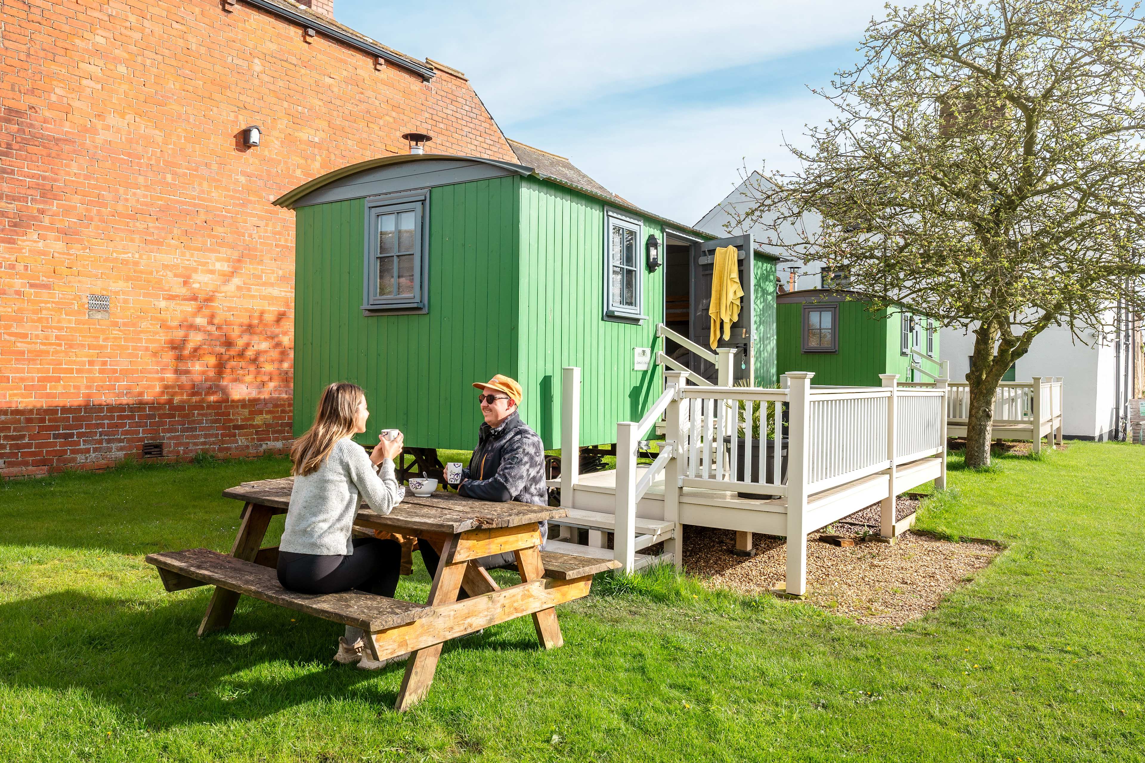 Shepherds hut location on site and surrounding landscape