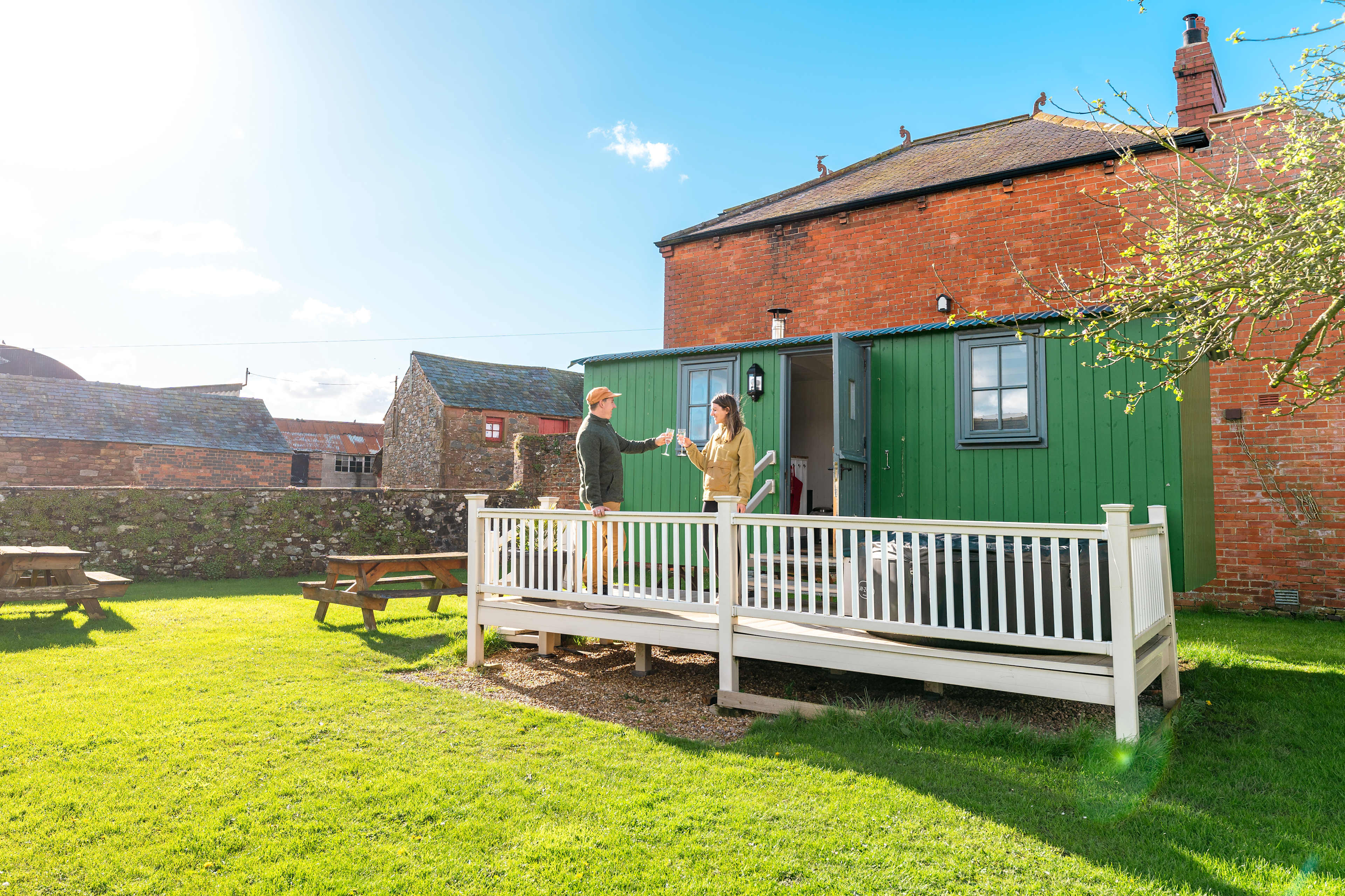 Shepherds hut location on site and surrounding landscape