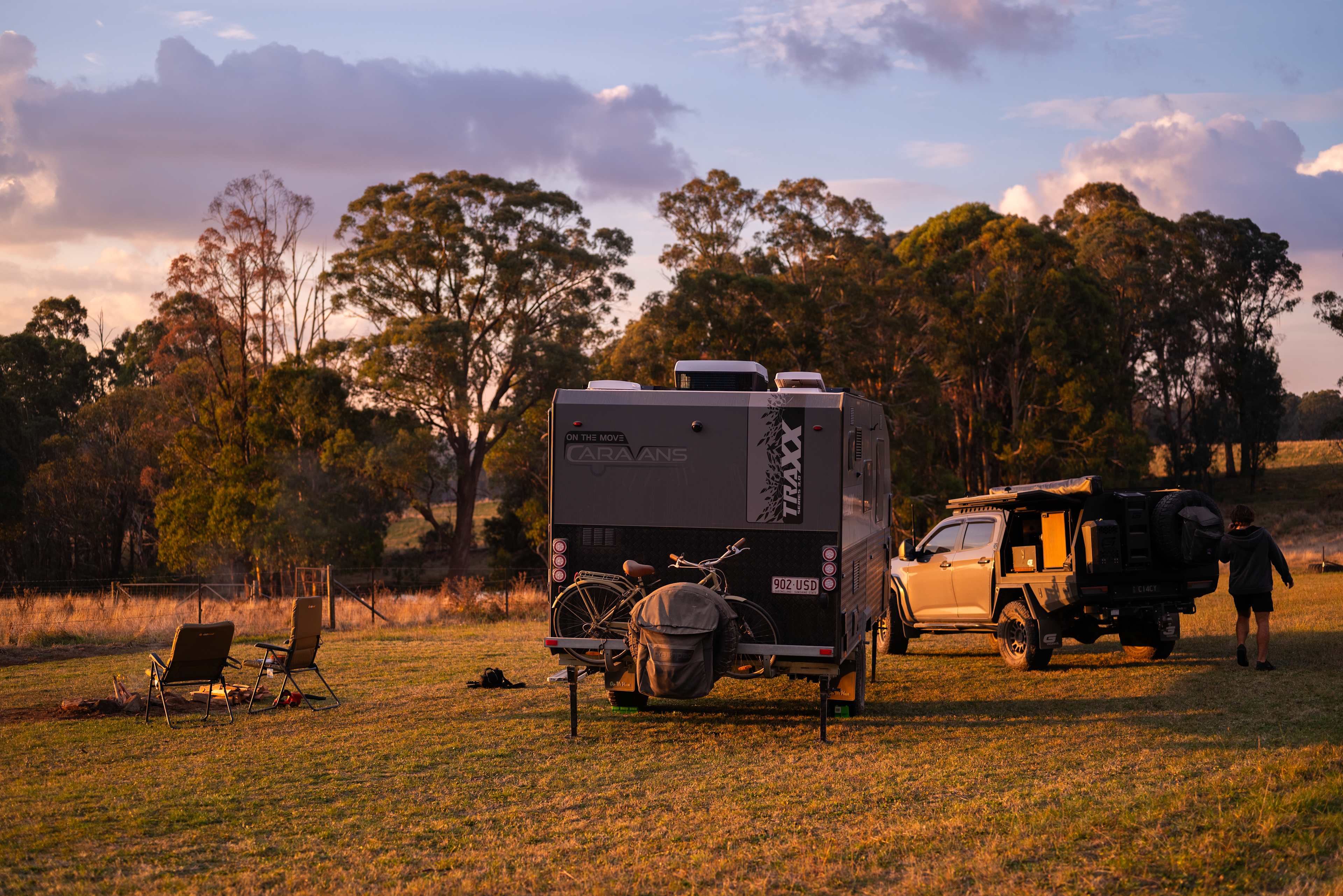 Camp at Golden hour 