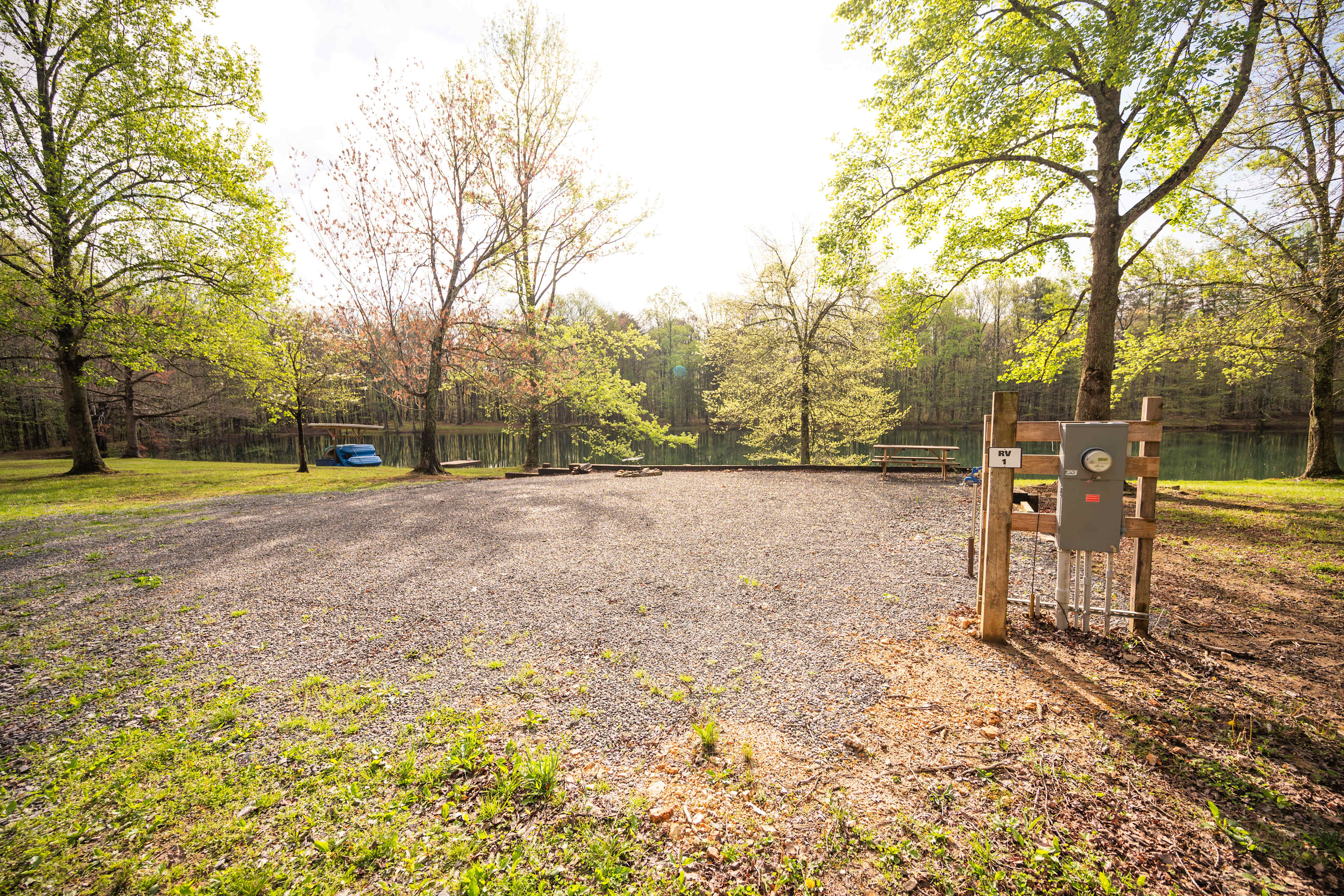 One of the RV sites nearby the cabin