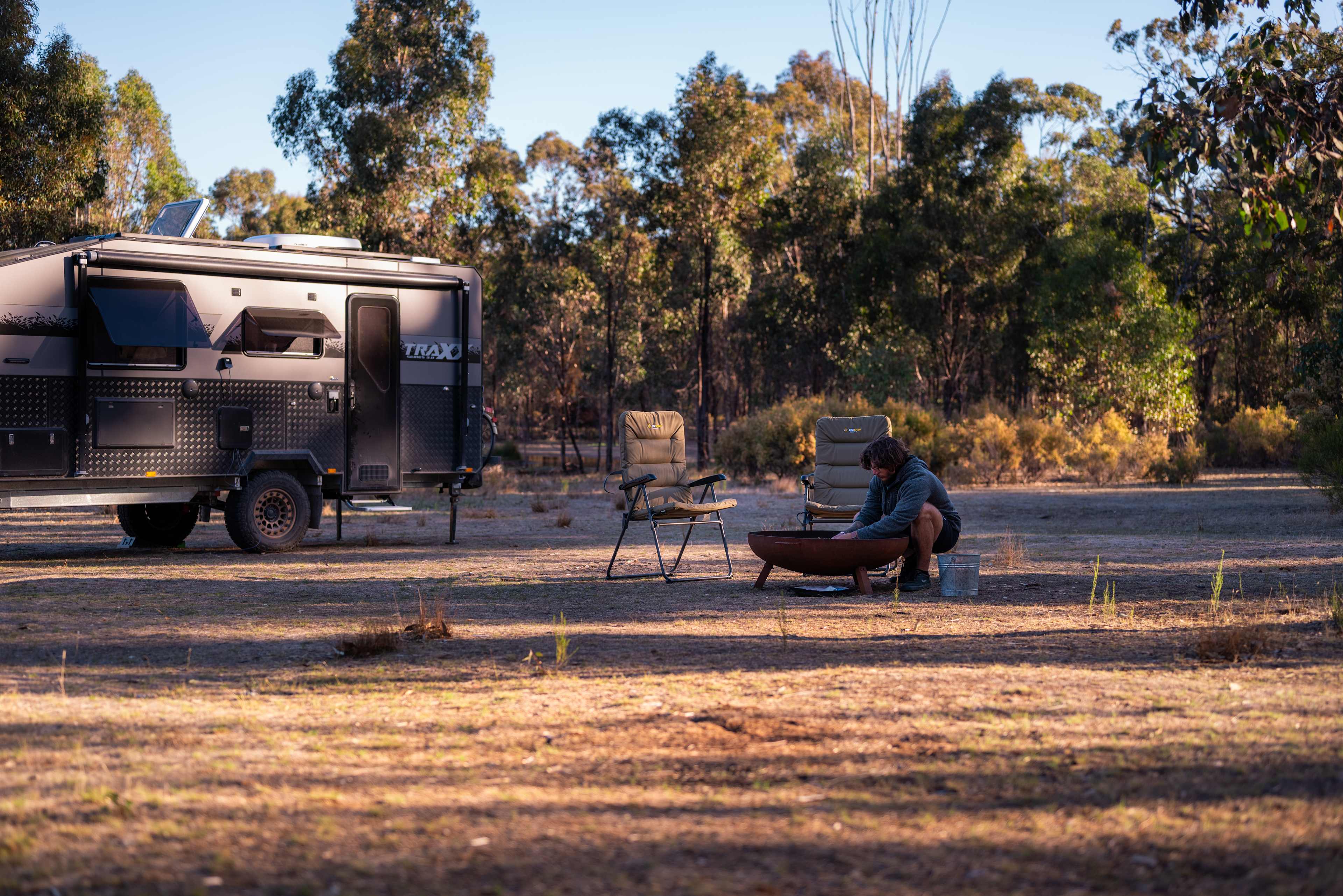 Plenty of space to turn around and setup a big caravan
