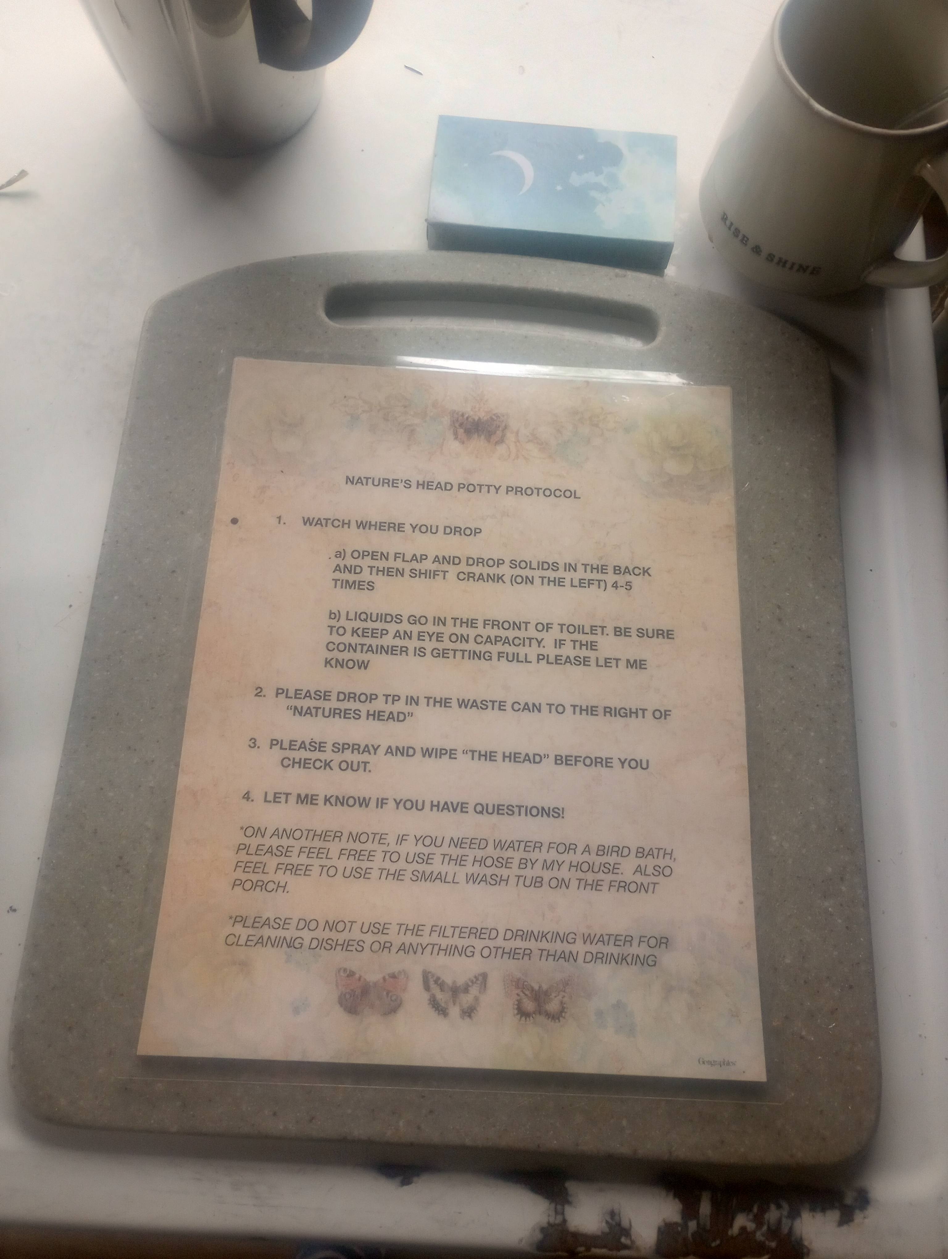 info on how to manage the composting toilet