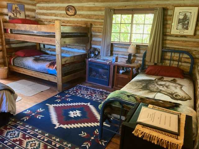 Inside of the one room cabin