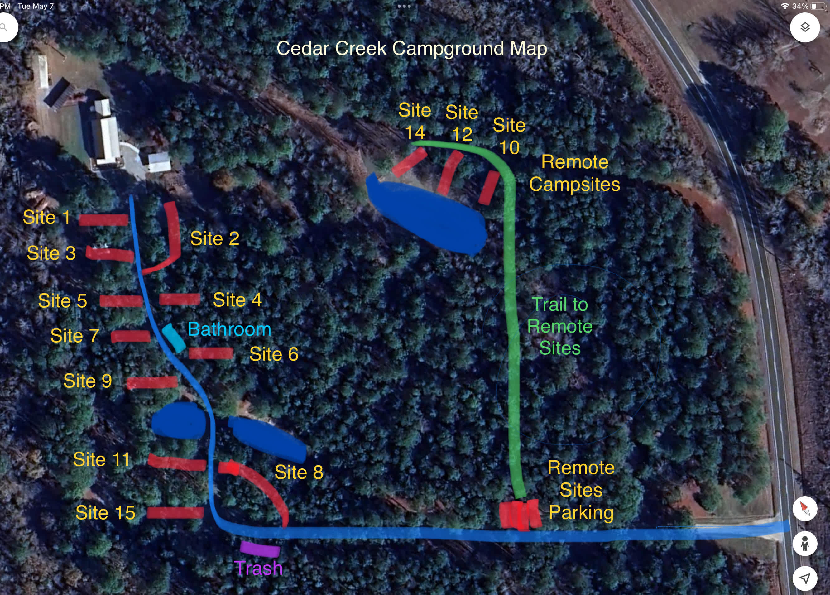 Cedar Creek Campground at Elease