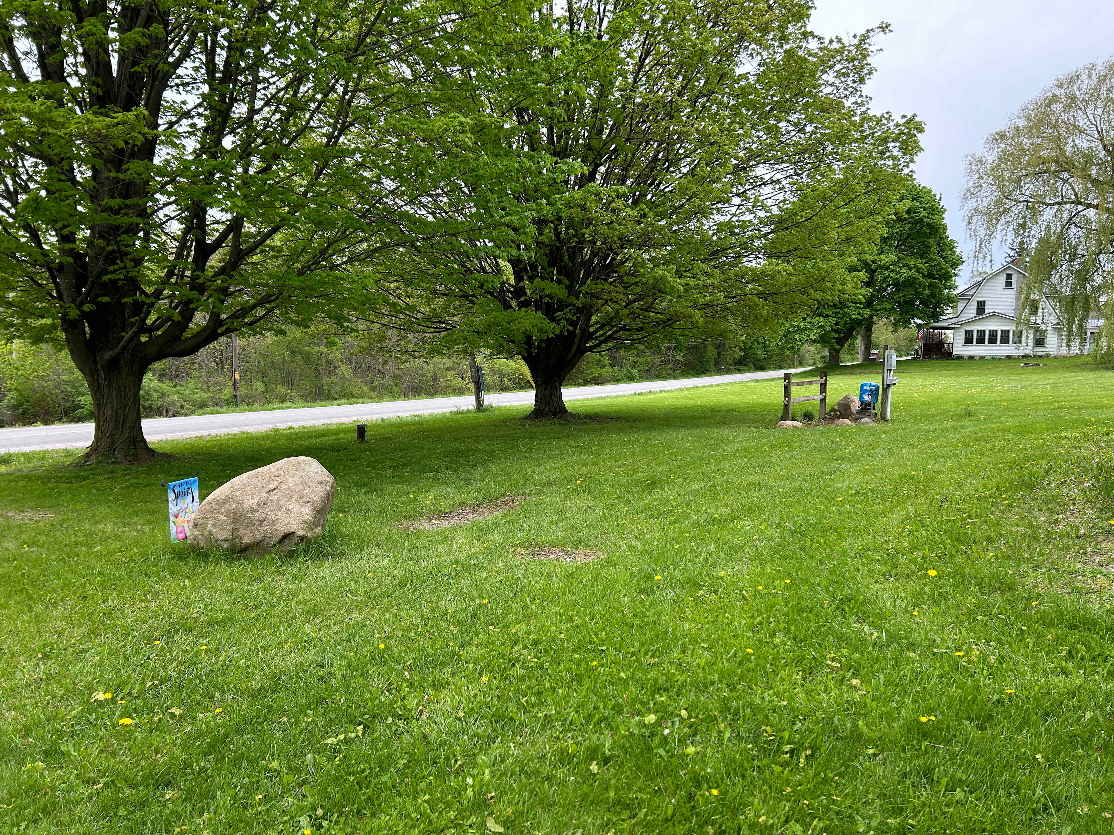 Campers park on the right facing the road. 