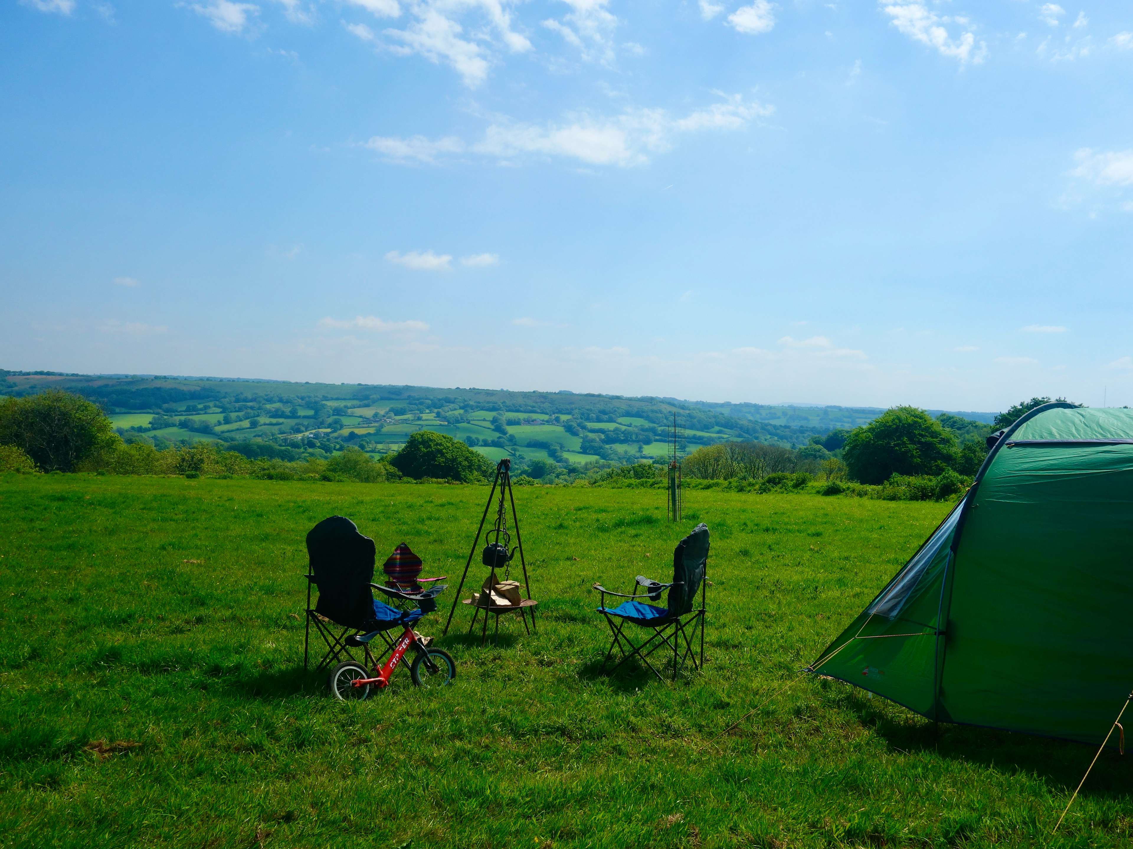 Farm camping in the Blackdown Hills