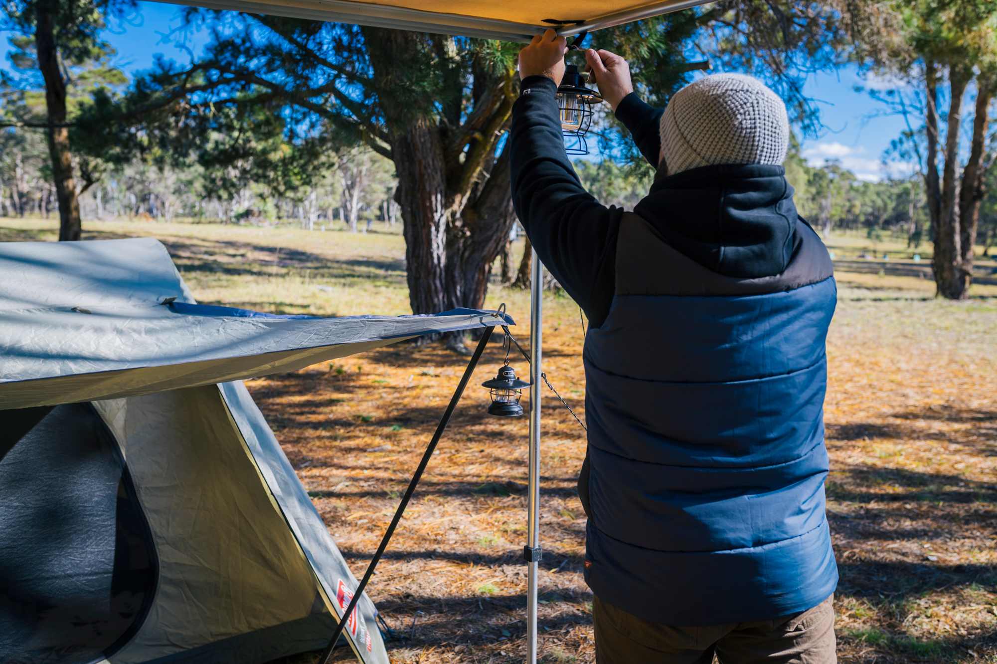 Setting up the camp
