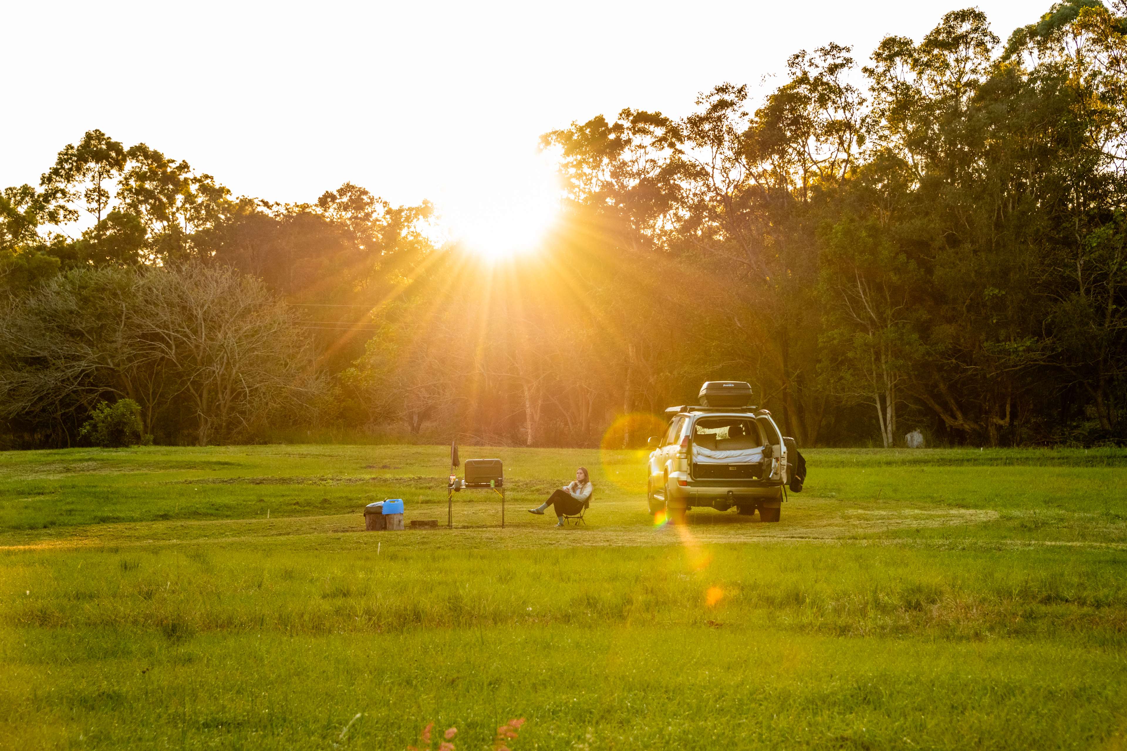 Sunset at the campsite