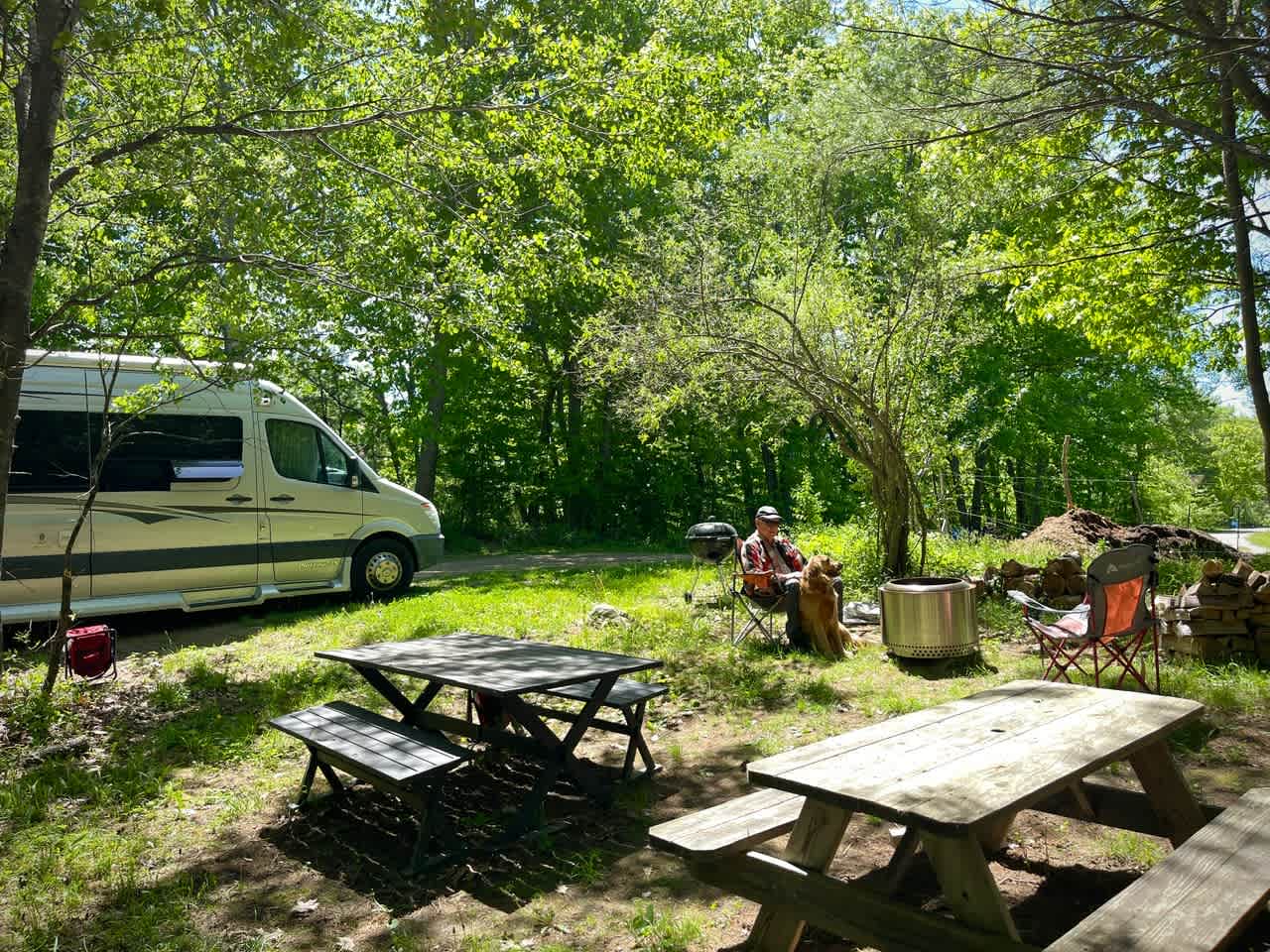 Conversion Van at Garden Side