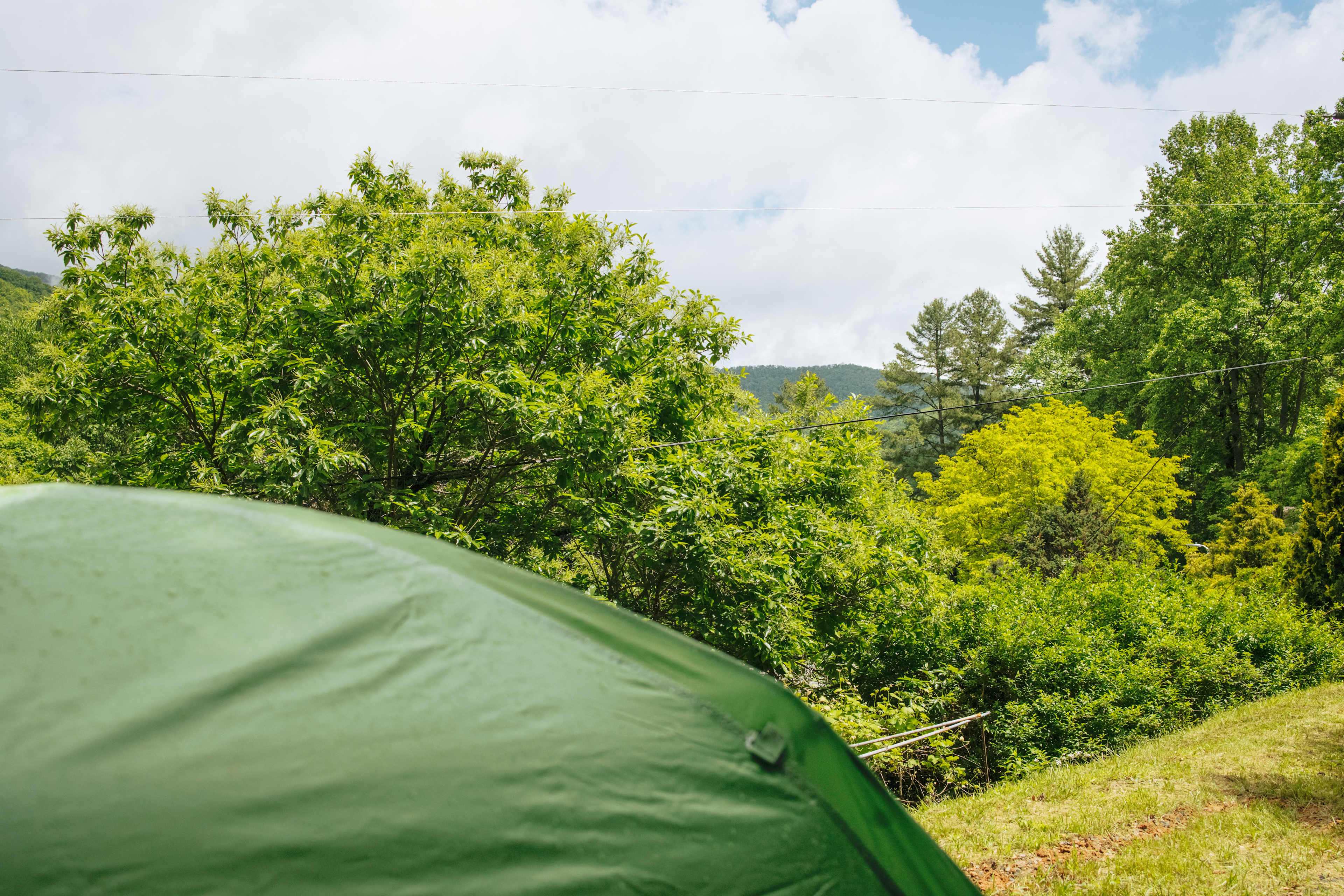The view from your tent at campsite 3