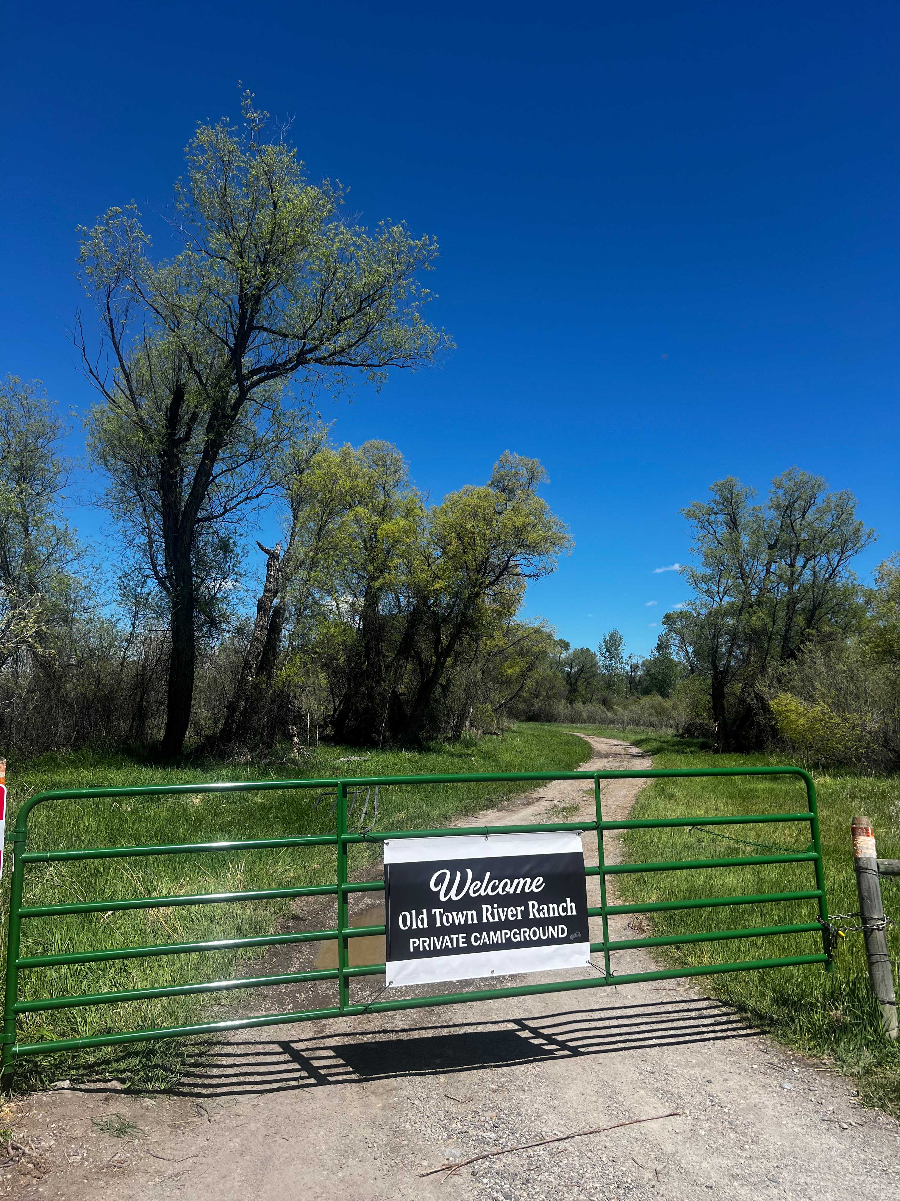 Entry to the Ranch off of Old Town Road just before the Bridge.