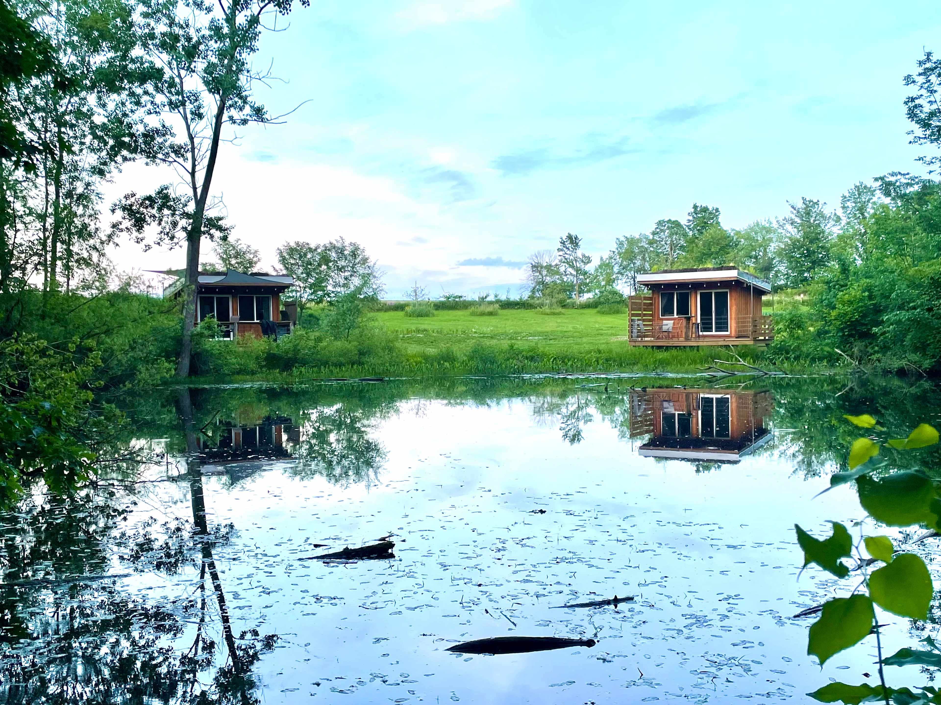 Cabin #1 (left) and Cabin #2 (right) --50' between cabins