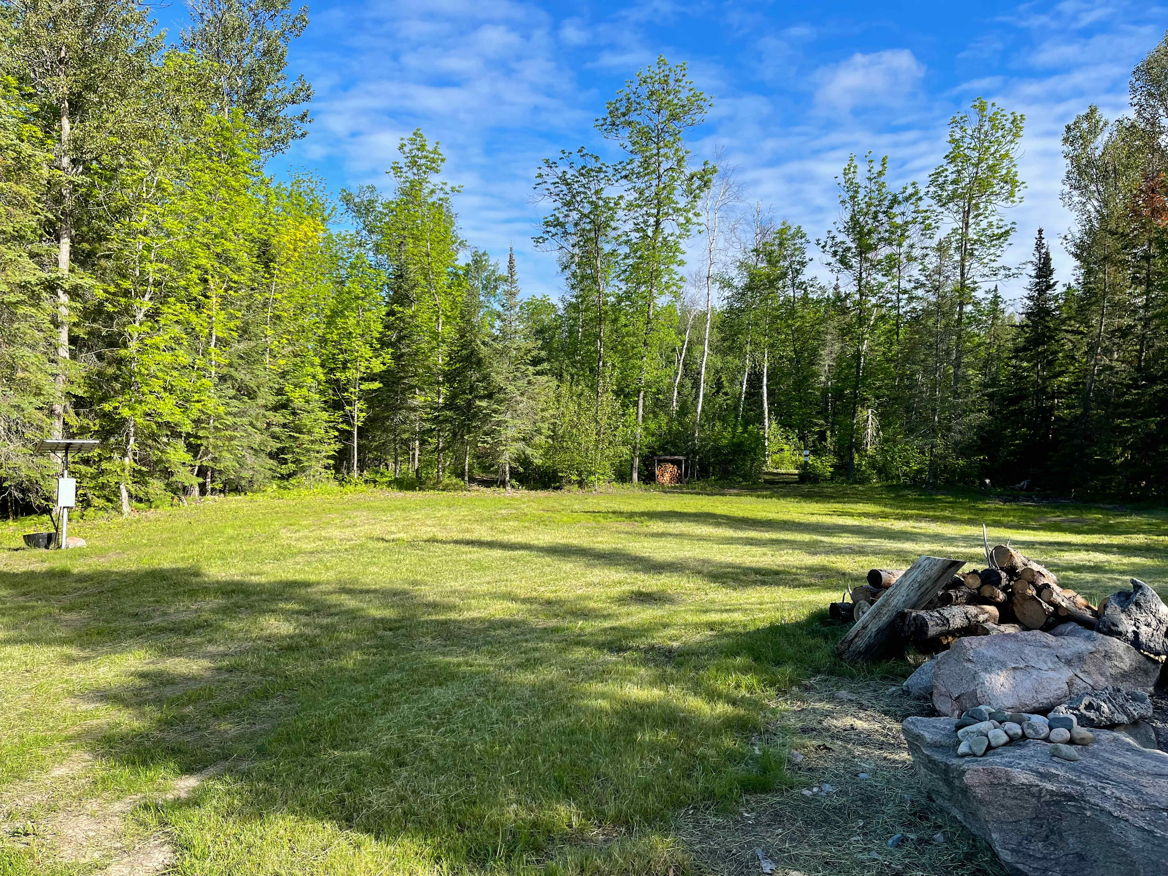 The yard, and RV parking spot.