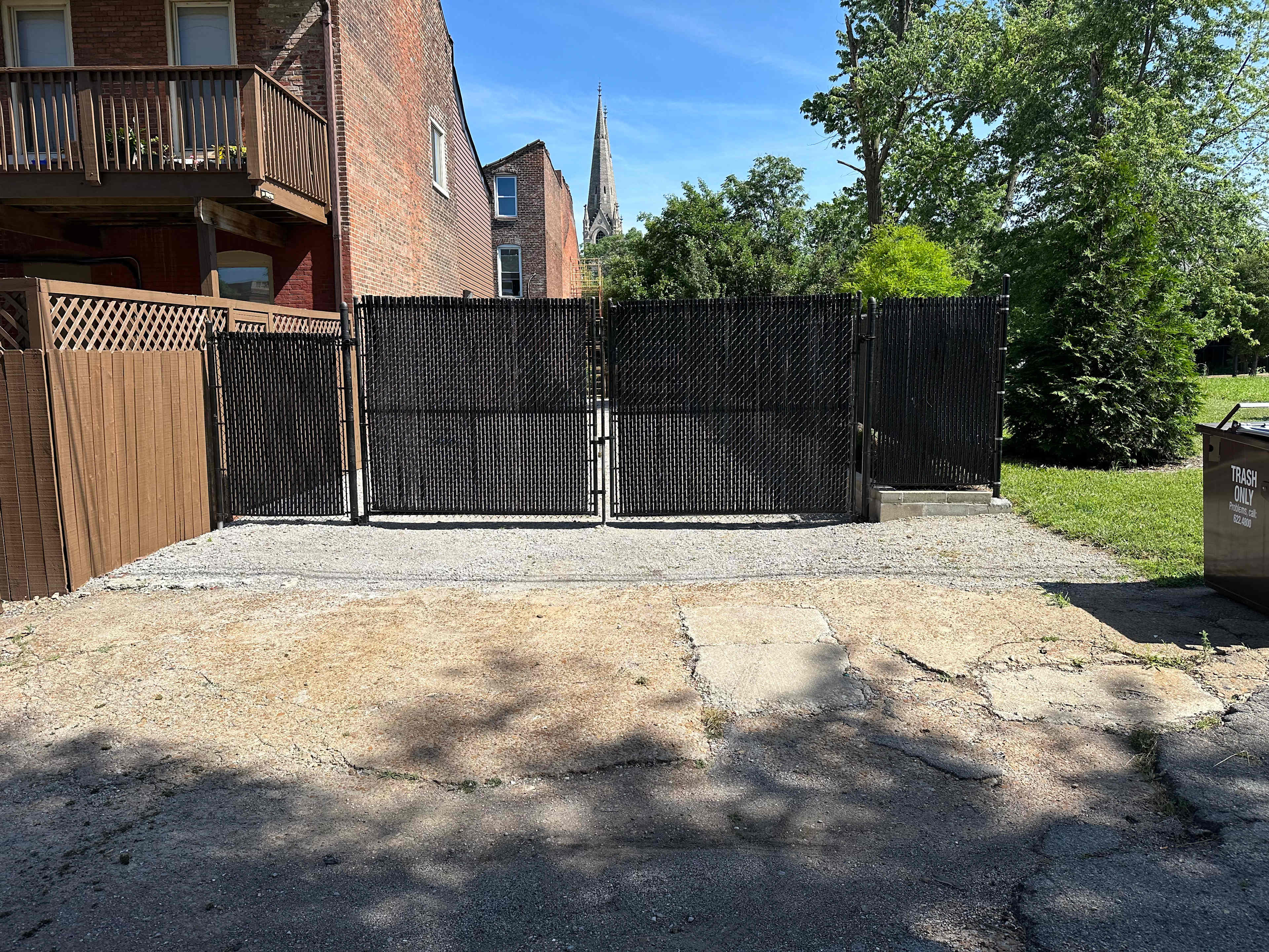 15’ wide gate
