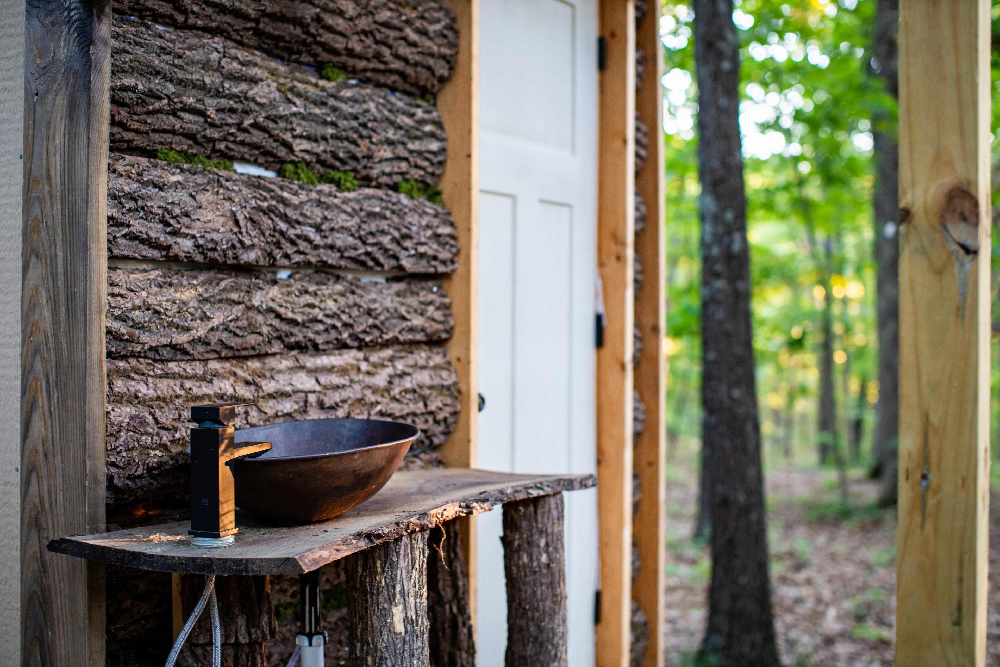 Tiny off grid A frame in the woods