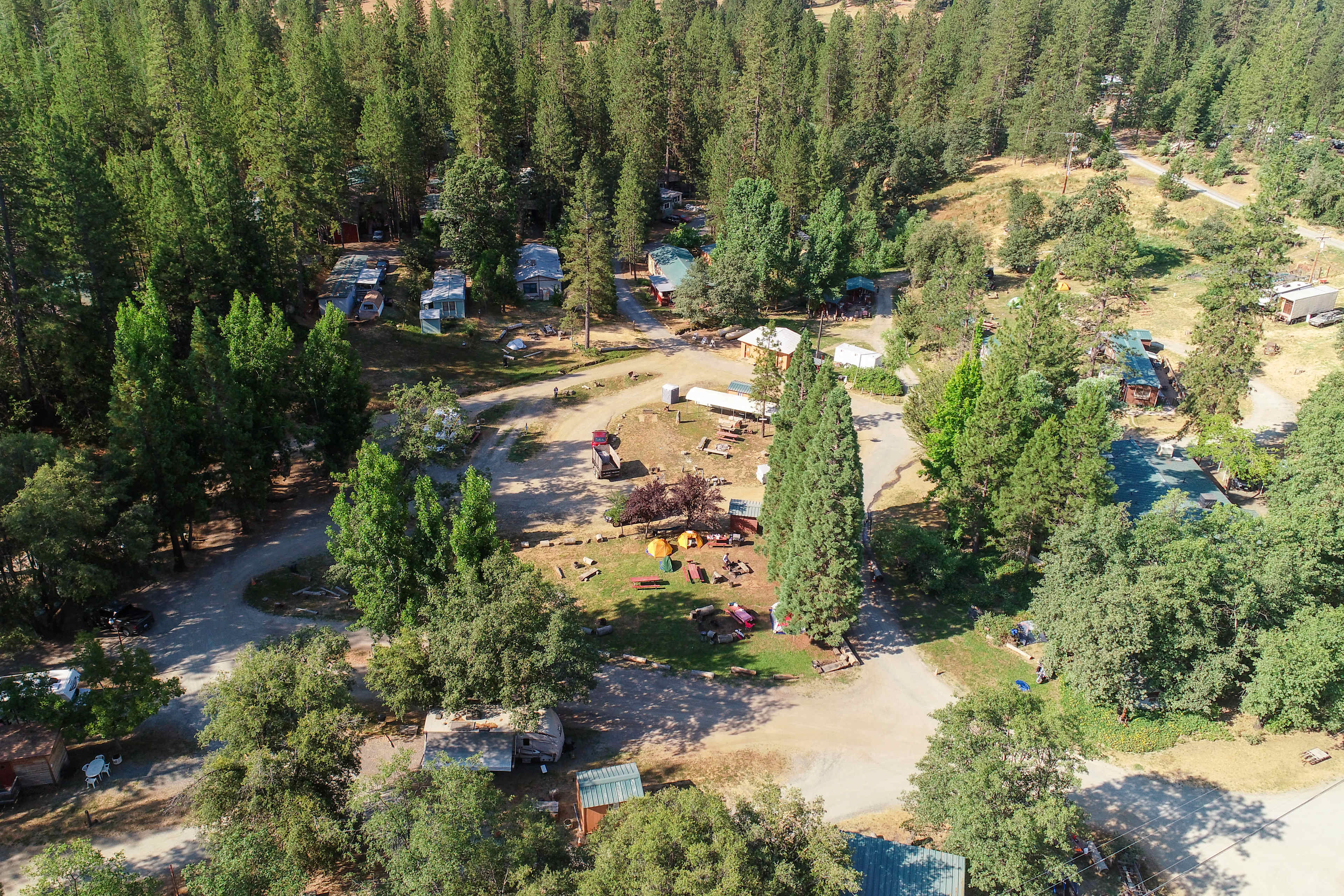Aerial of Center Tent Area