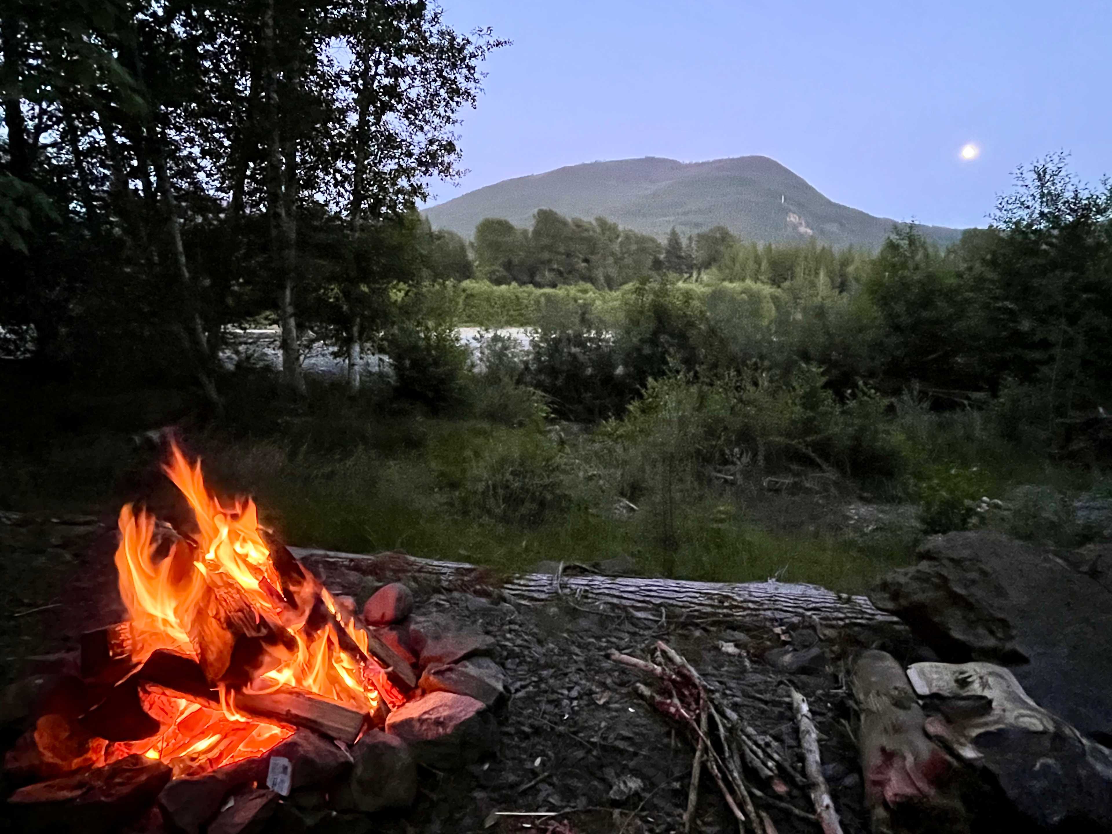 View from the back riverside RV pad.  
