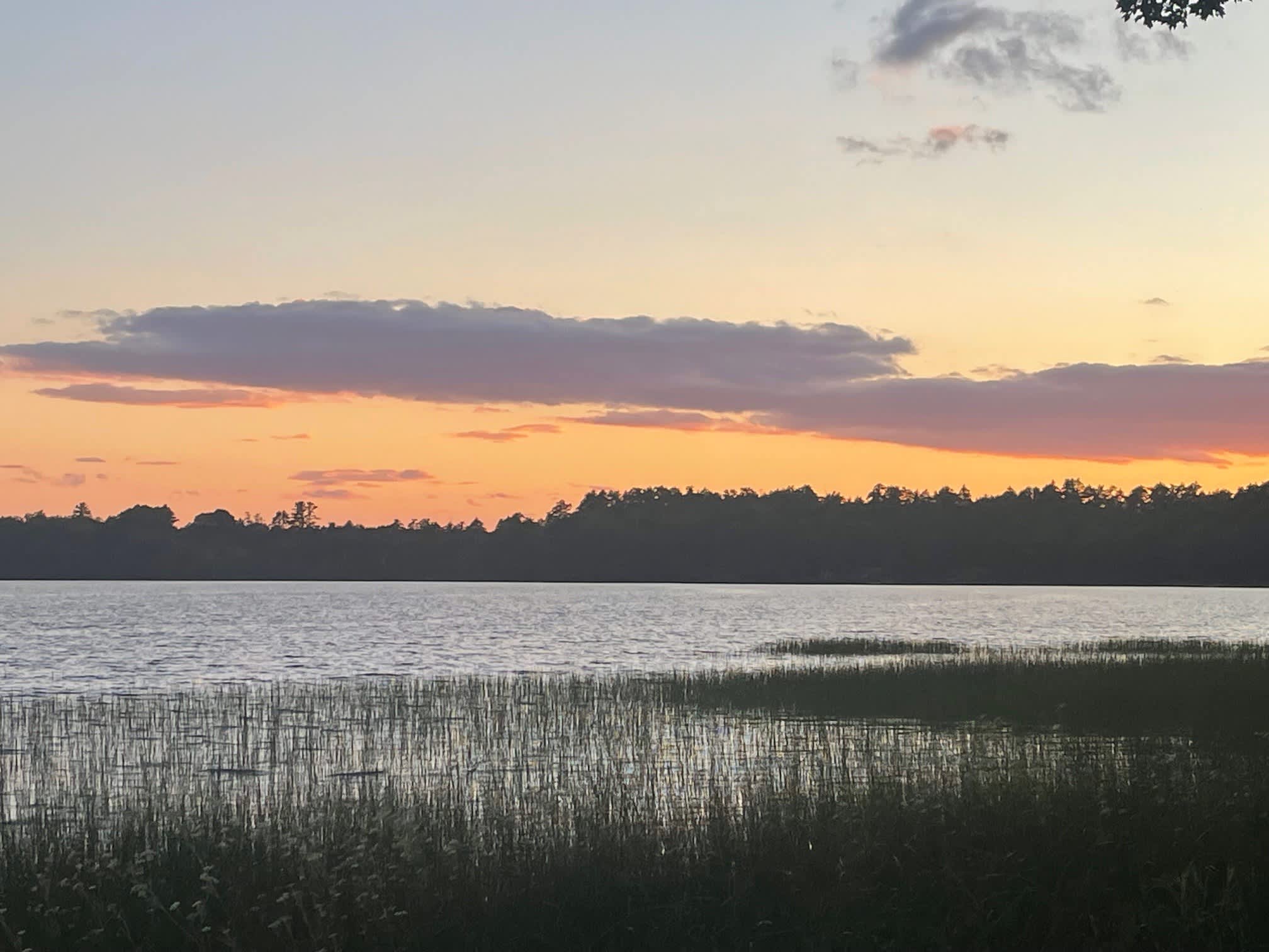 Sunset at shoreline