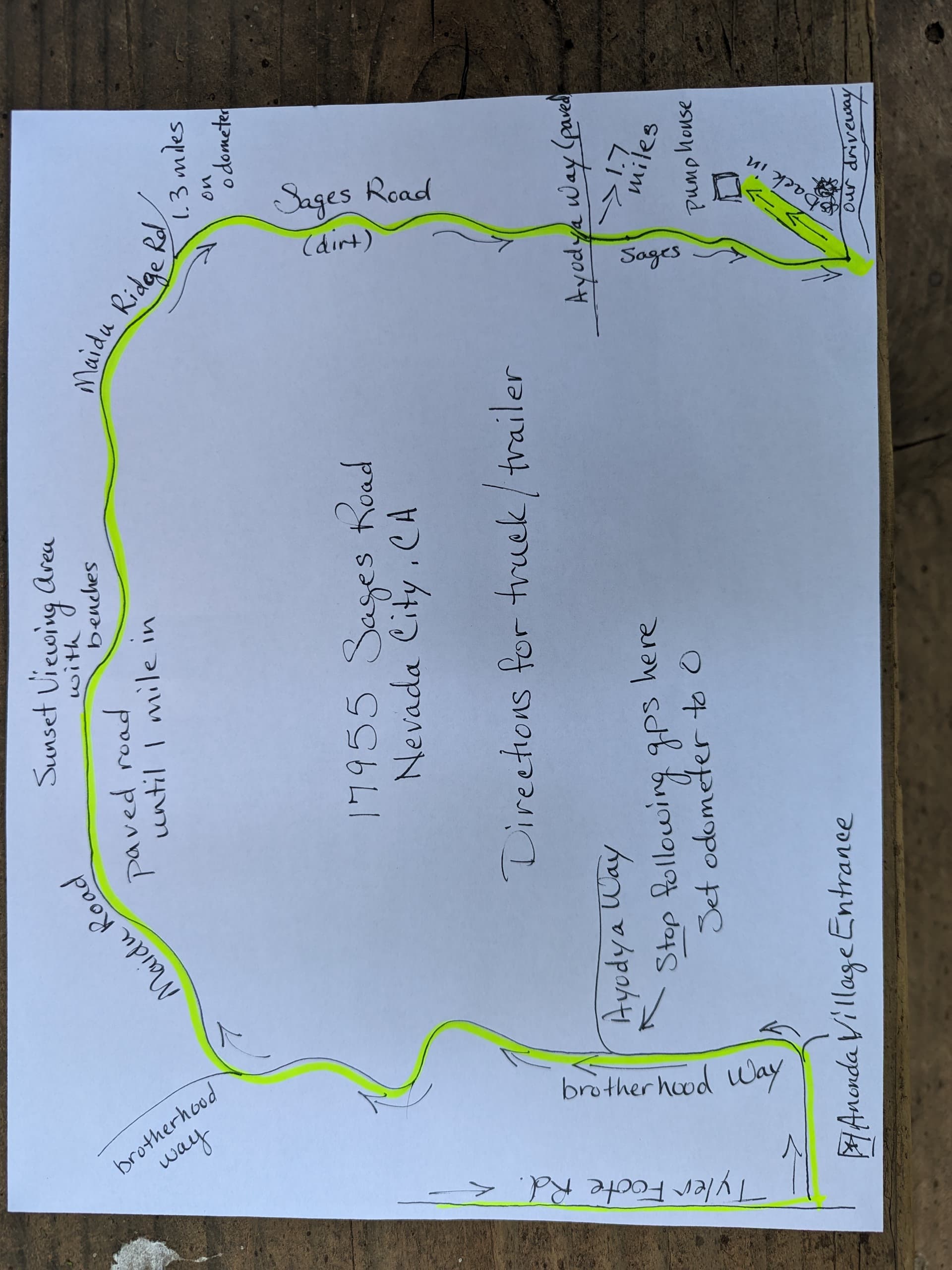 GPS will get you to the entrance of Anonda Village, but will then lead you astray. Please follow this map, instead of GPS, once you turn left off of Tyler Foote Road, into Anonda Village. It is a spiritual community with manicured grounds that you drive through to get to our property. 

