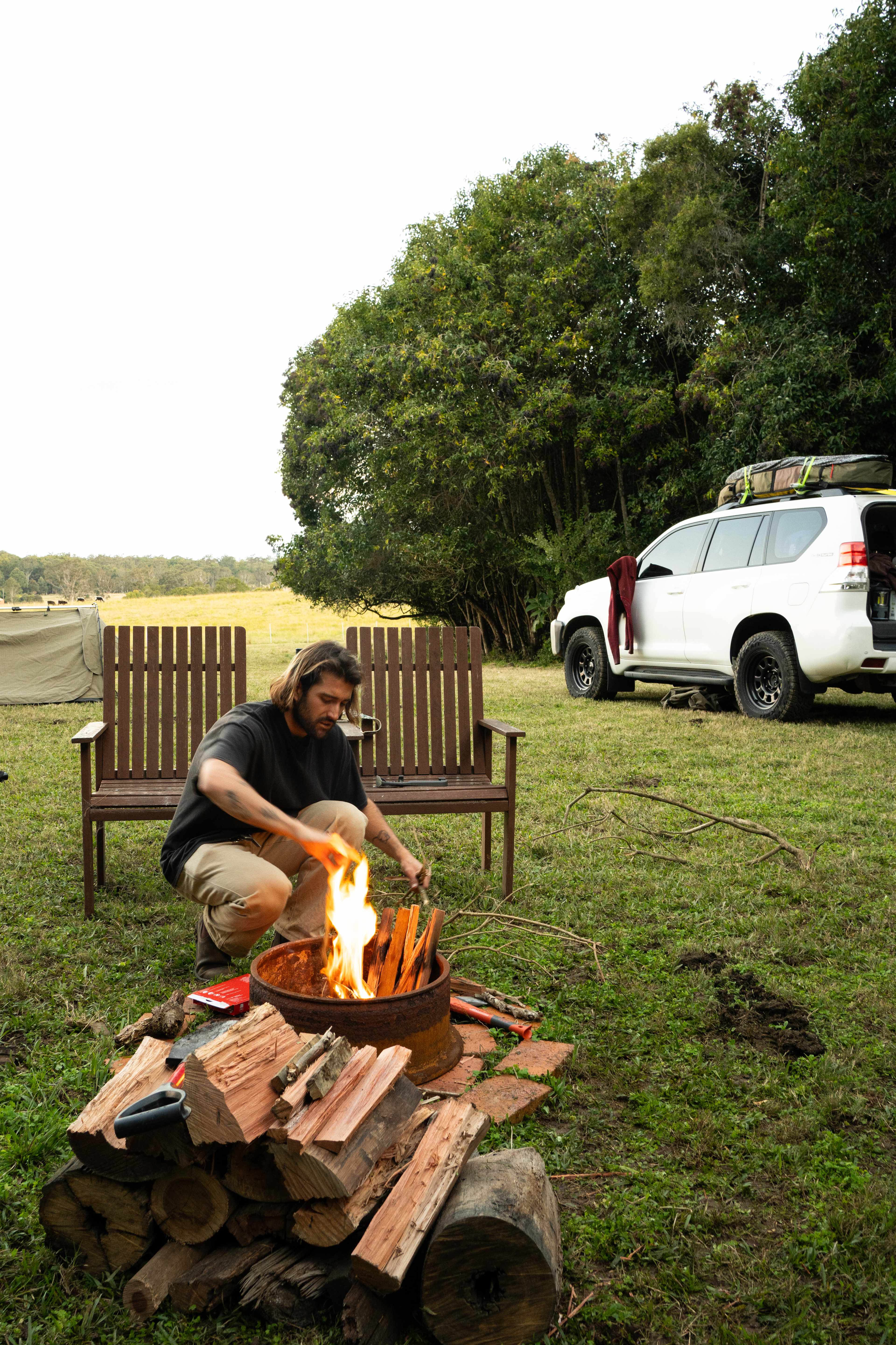 Fire setup.
