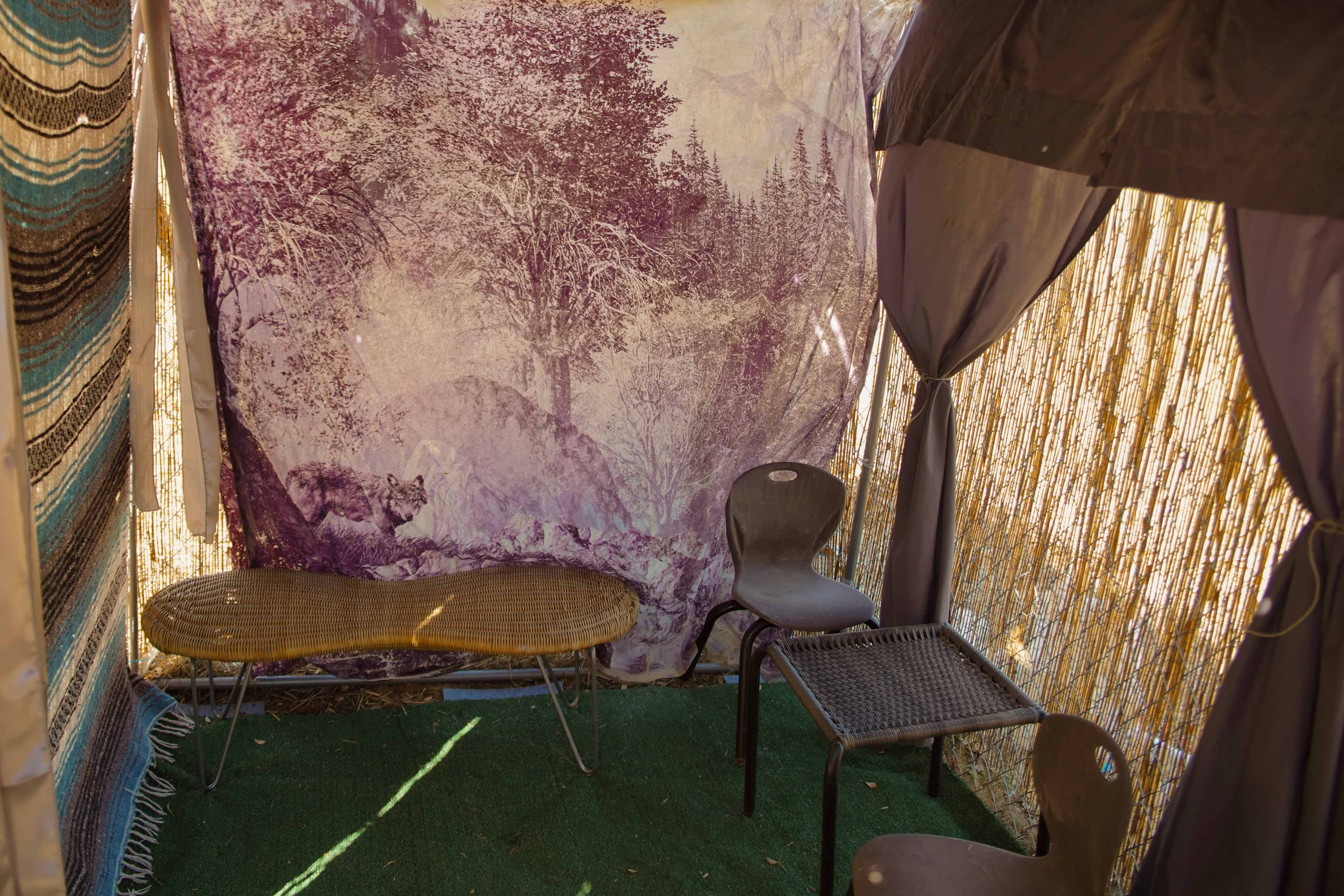 Inside Hut 