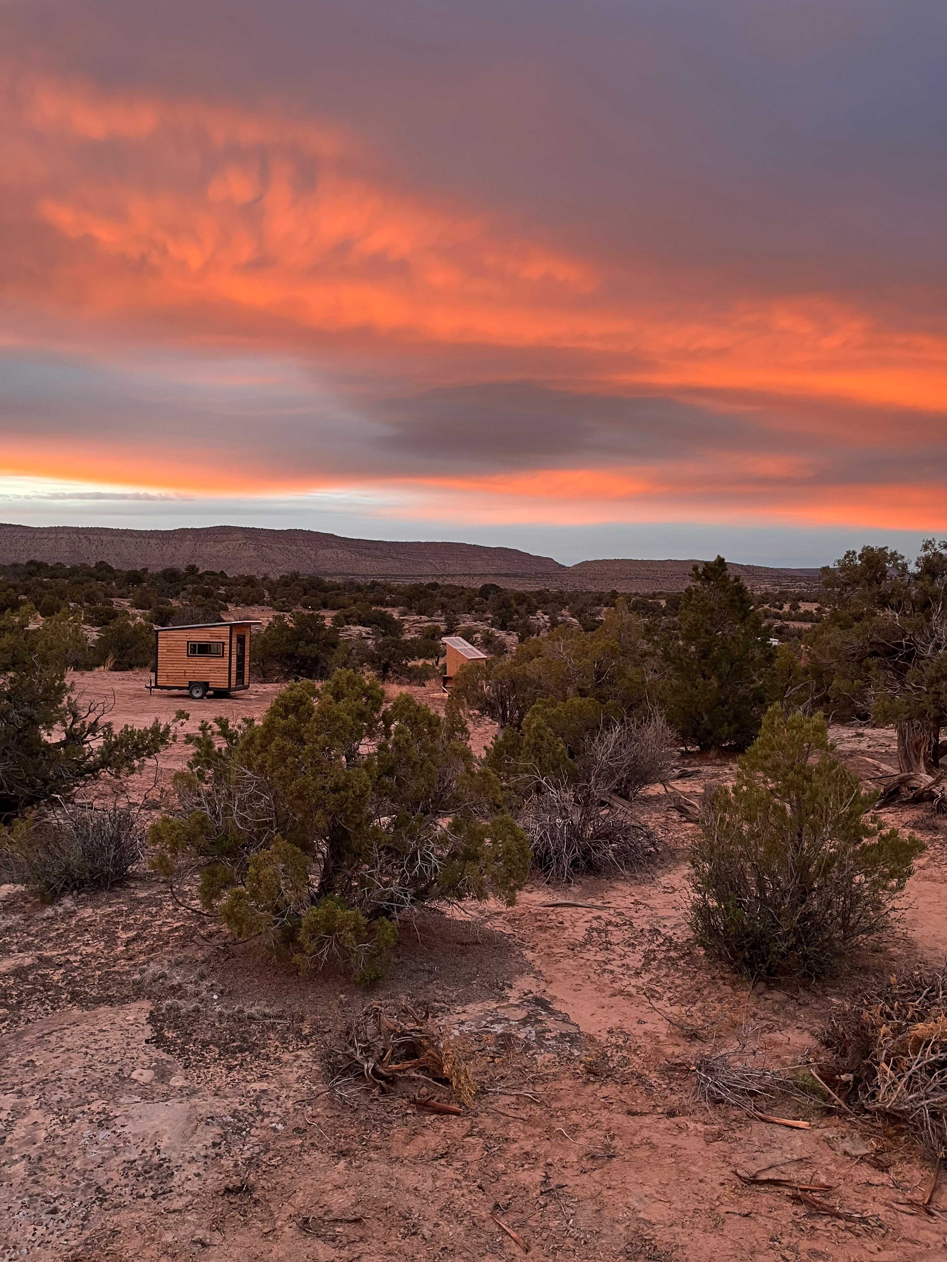 View of Mesa's from Camp Cactus