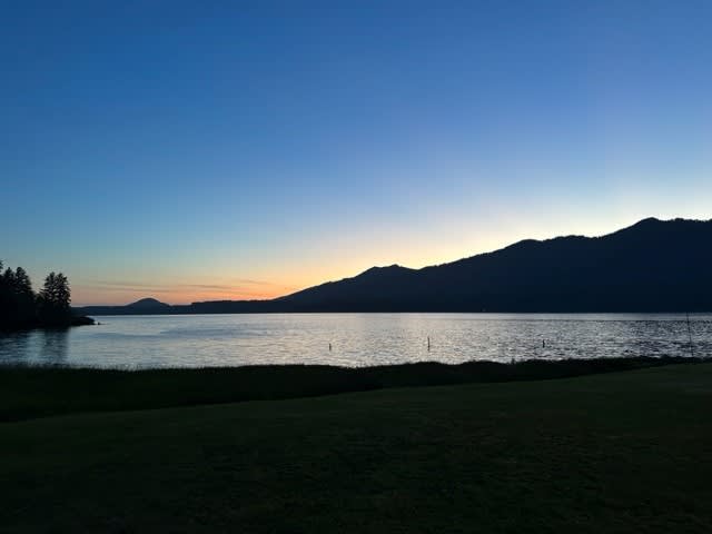 Lake Quinault is less than 2 miles up the road from our Hipcamp.  A beautiful bicycle ride to the Water's Edge.