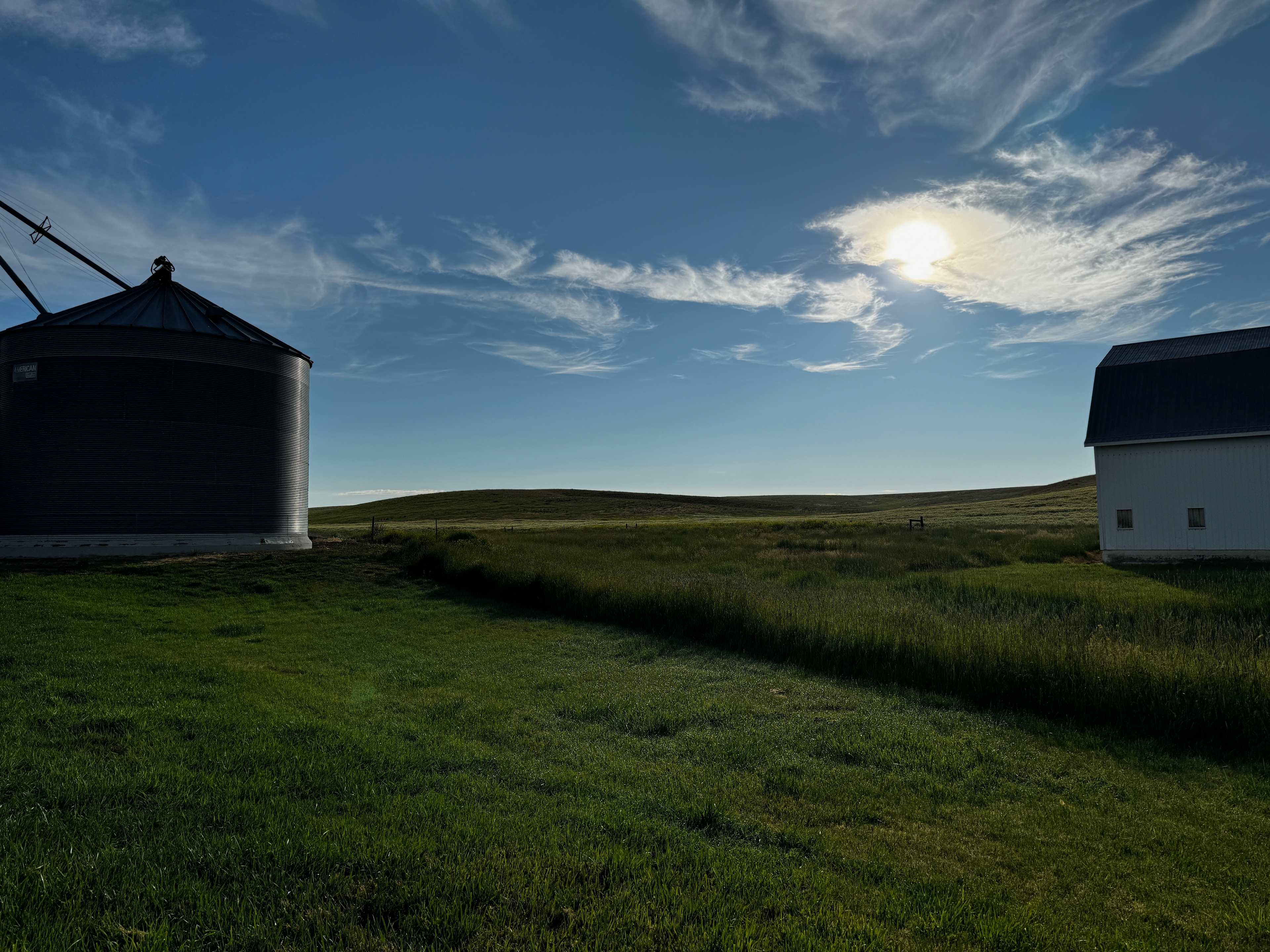 The north pasture, another camp site option north of the barn.