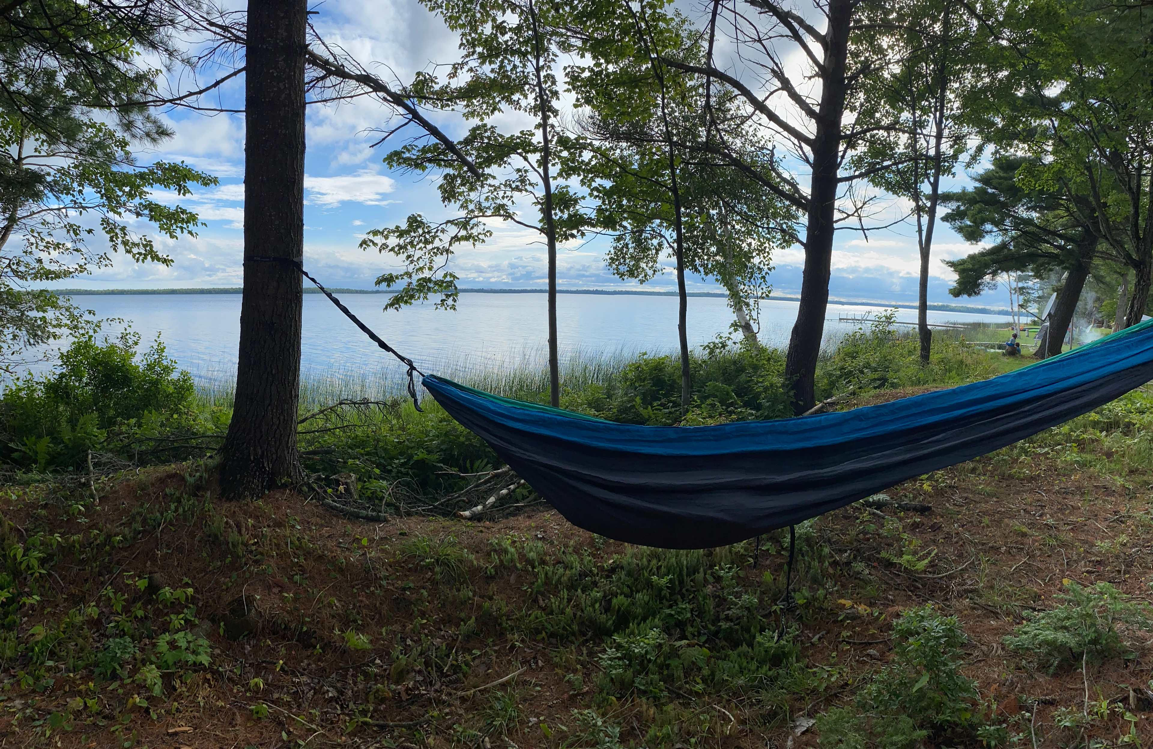 View from my tent (Tammy’s cabin house is to the right). 