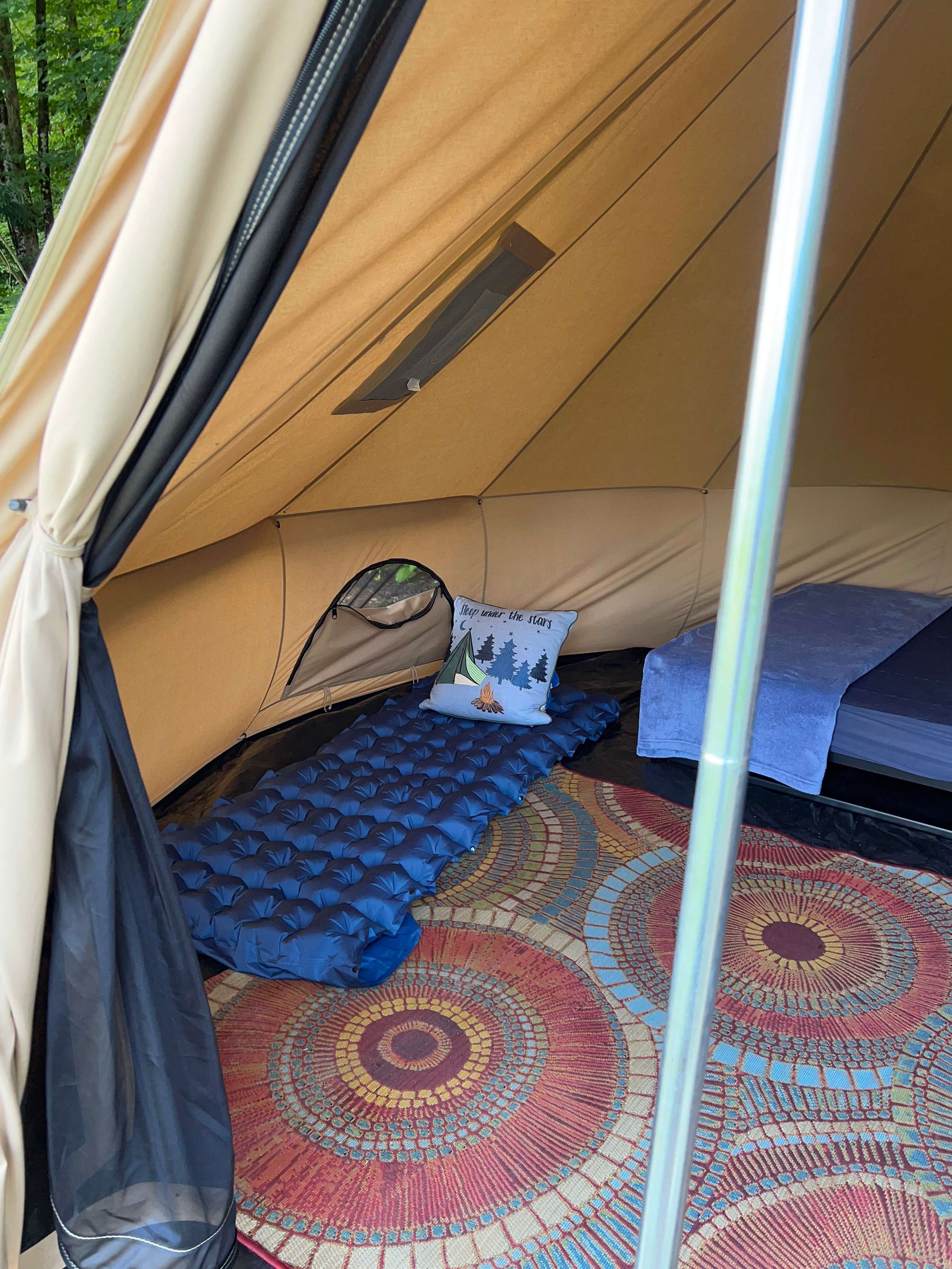 Bell tent glamping site