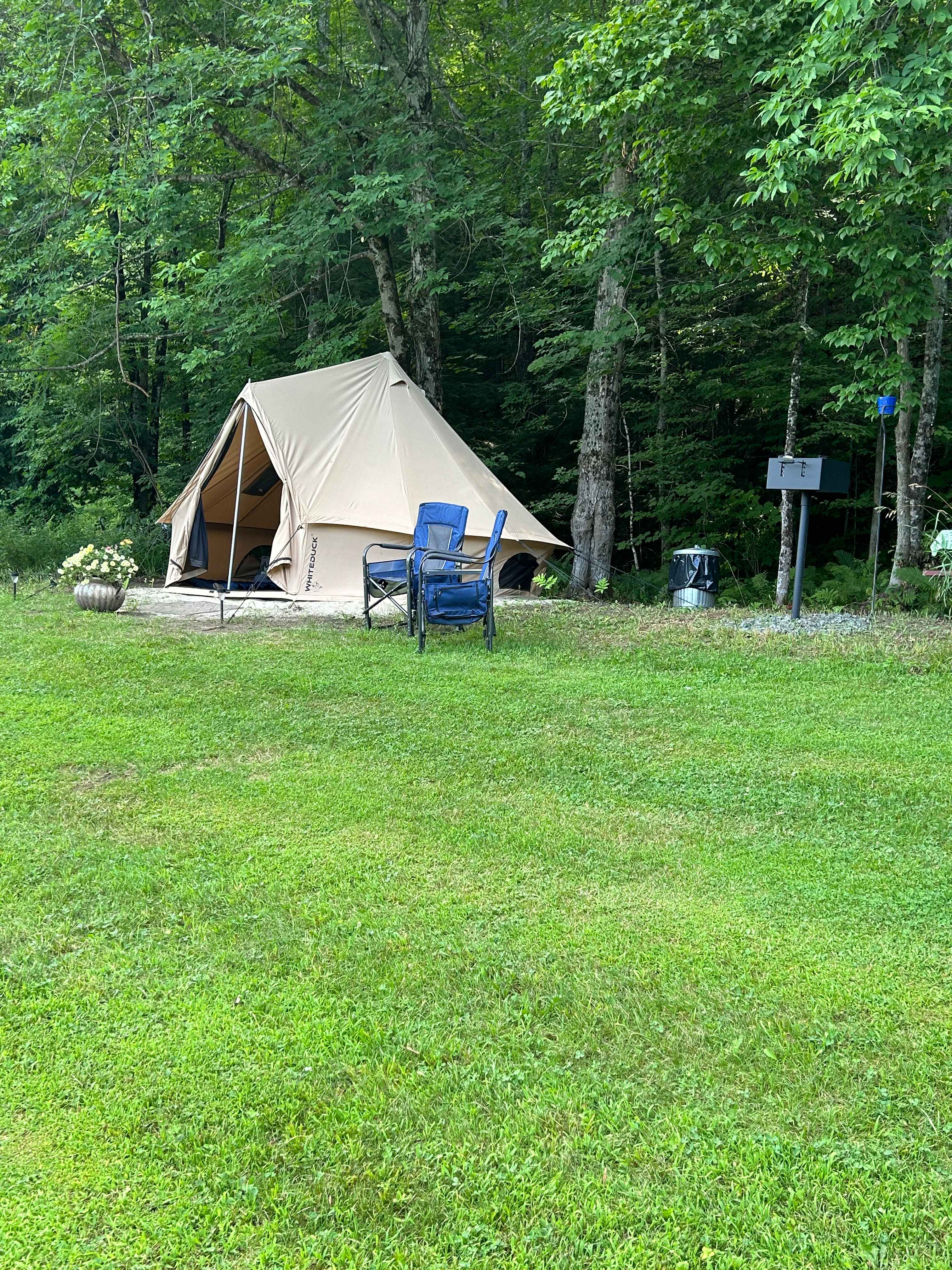 Bell tent glamping site