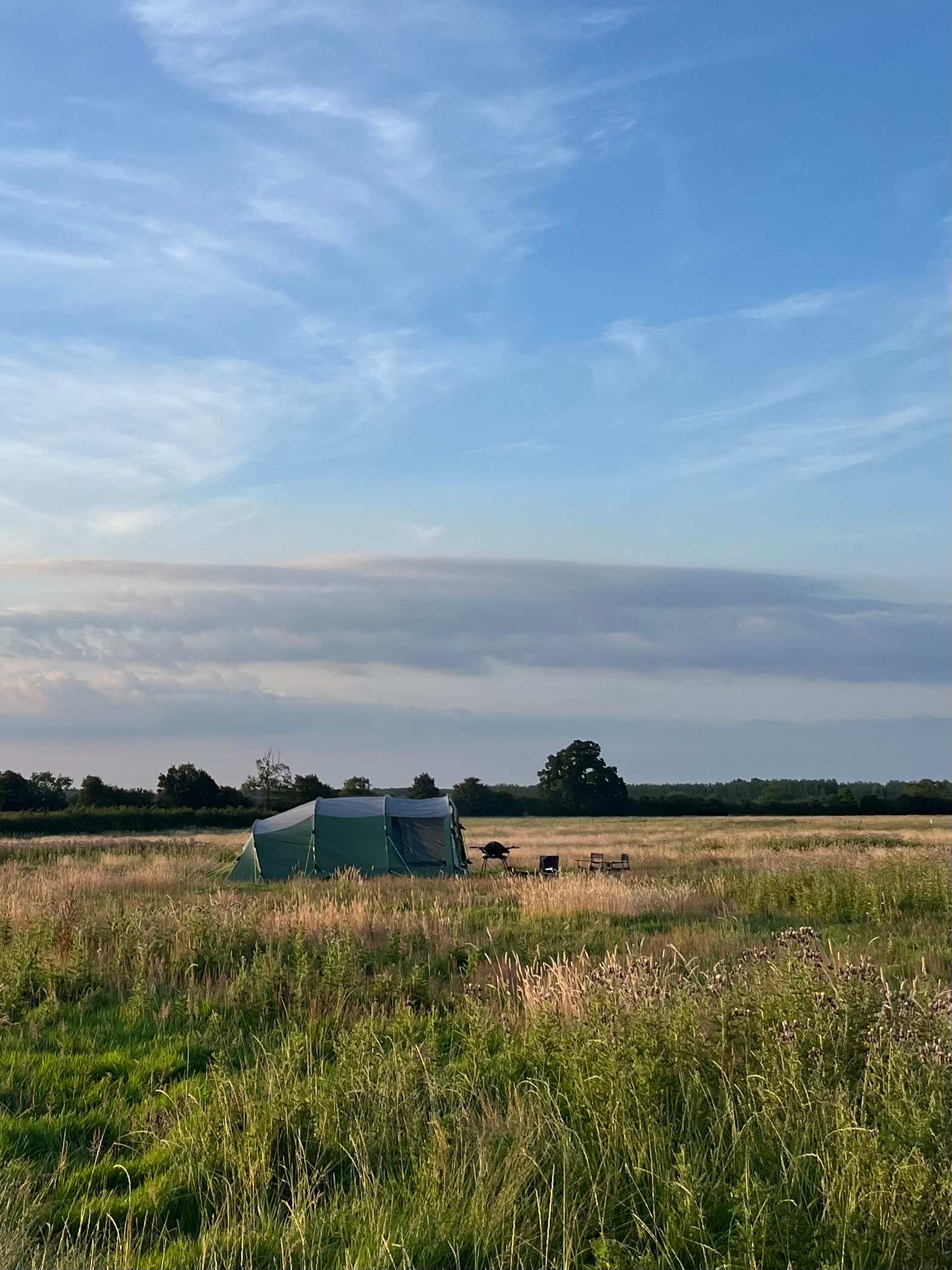 Tent pitches are mown into our beautiful camping meadow.