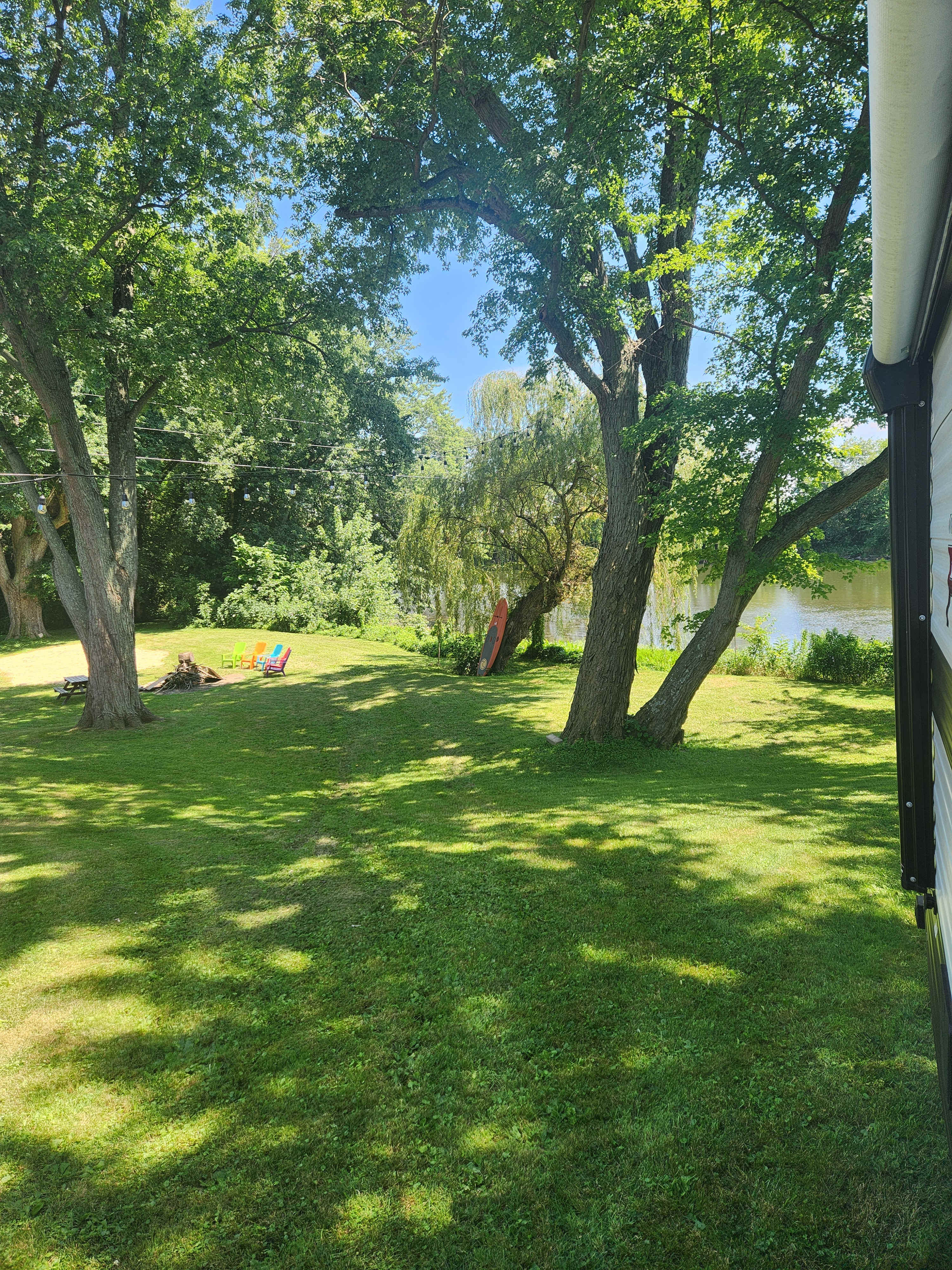 Nice river view from our camper door