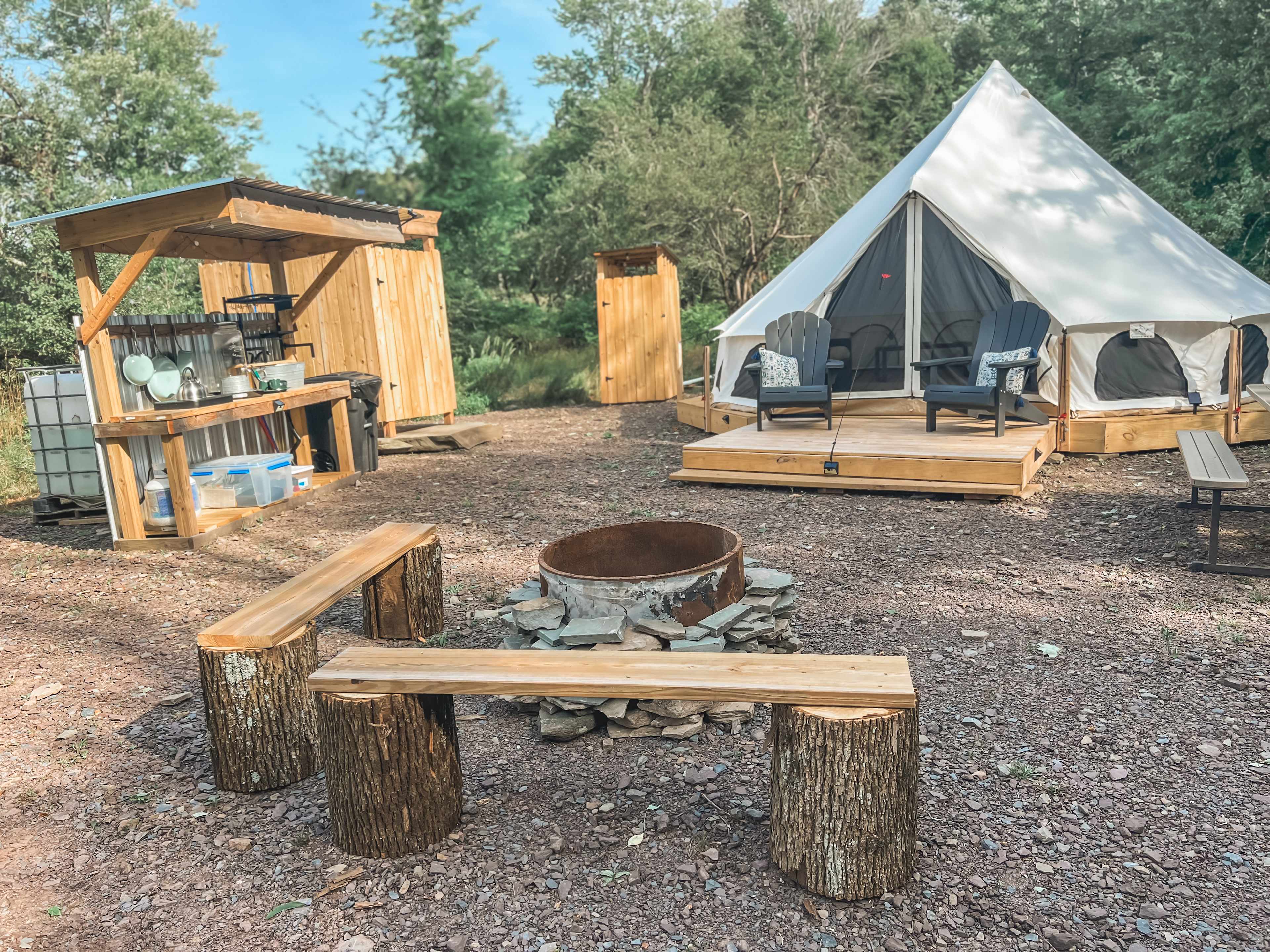 Canvas Private Glamping Yurt - Hipcamp in Hallstead