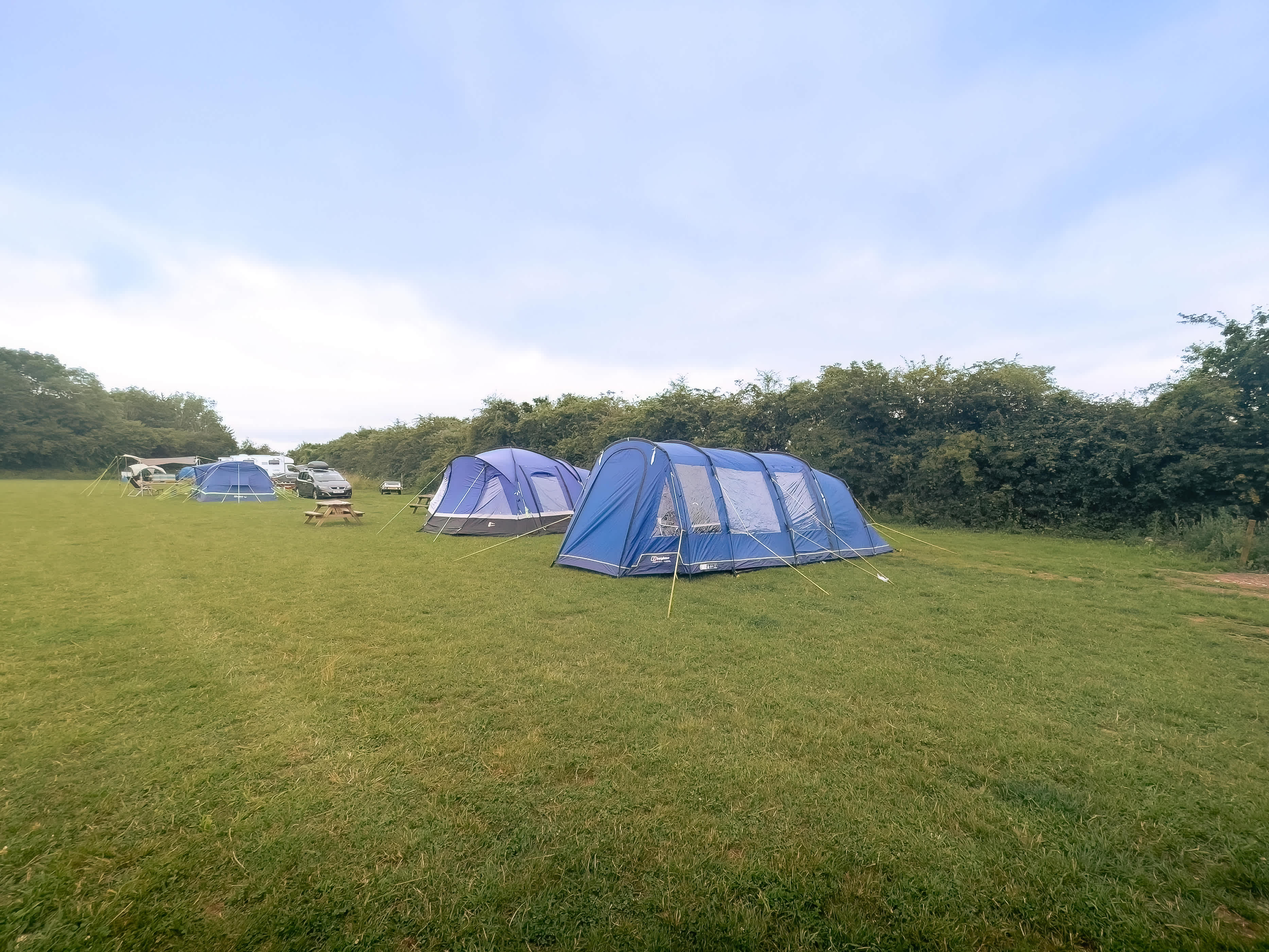 Camp set up ready for a peaceful week away or weekend break.