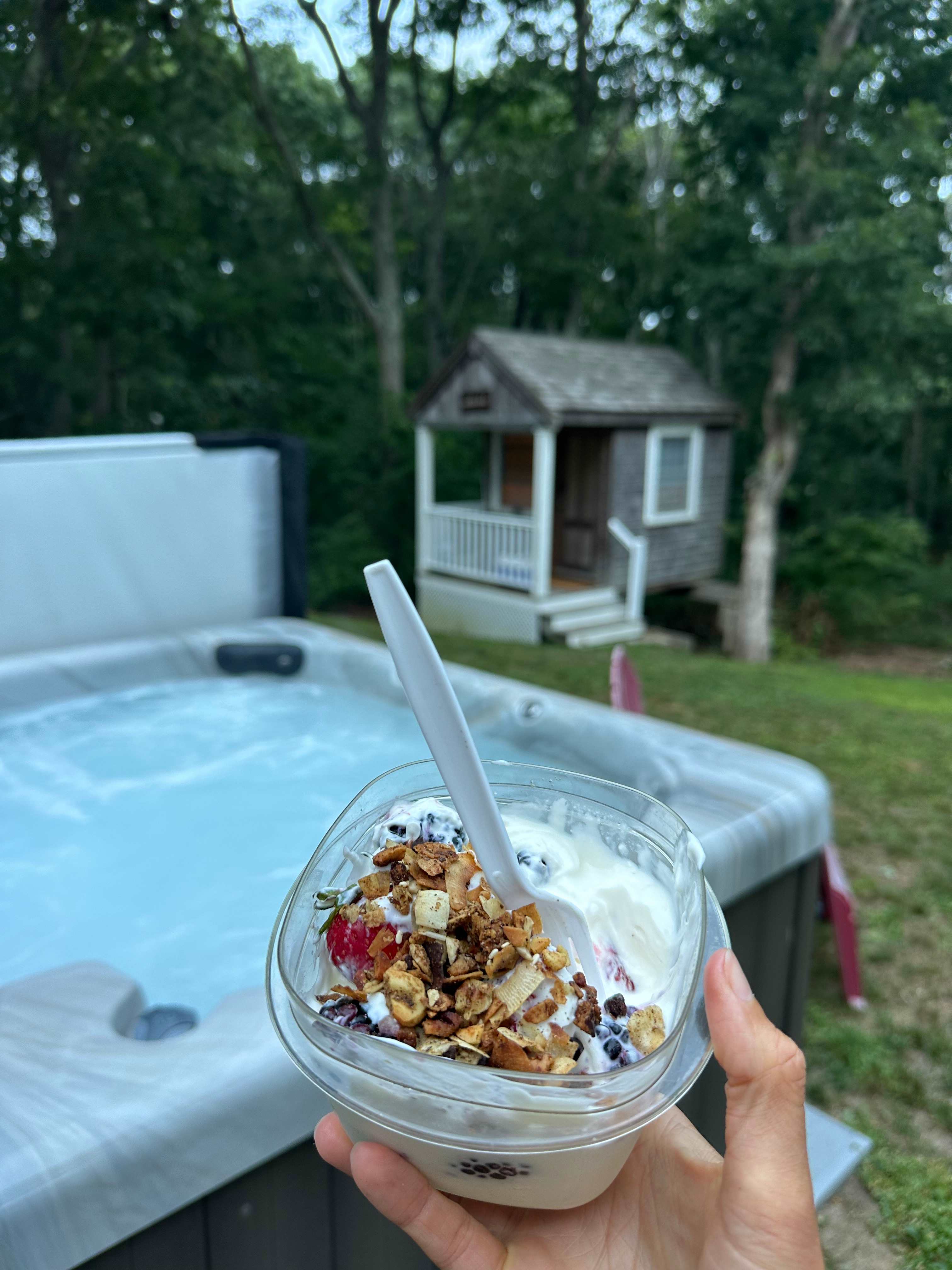 Quick dessert before a hot tub dip! 10/10
