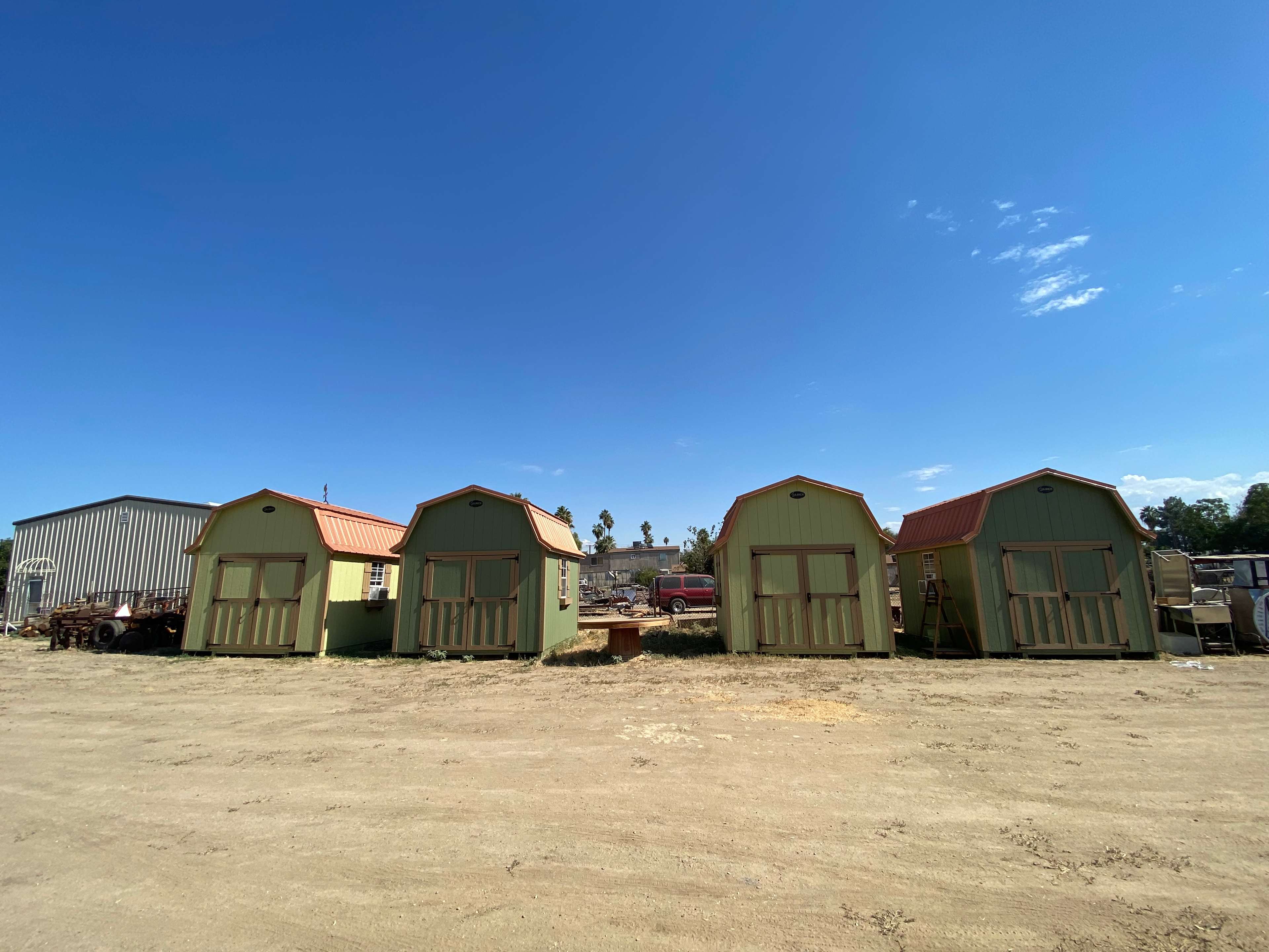 there are 4 cabins, there are two generators to run the A/C and lights 
in them. 