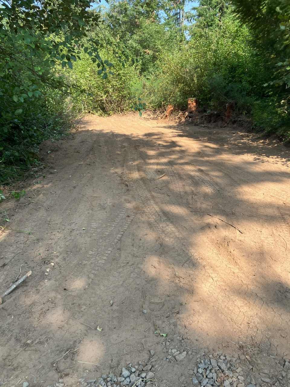 View of the campsite from the road