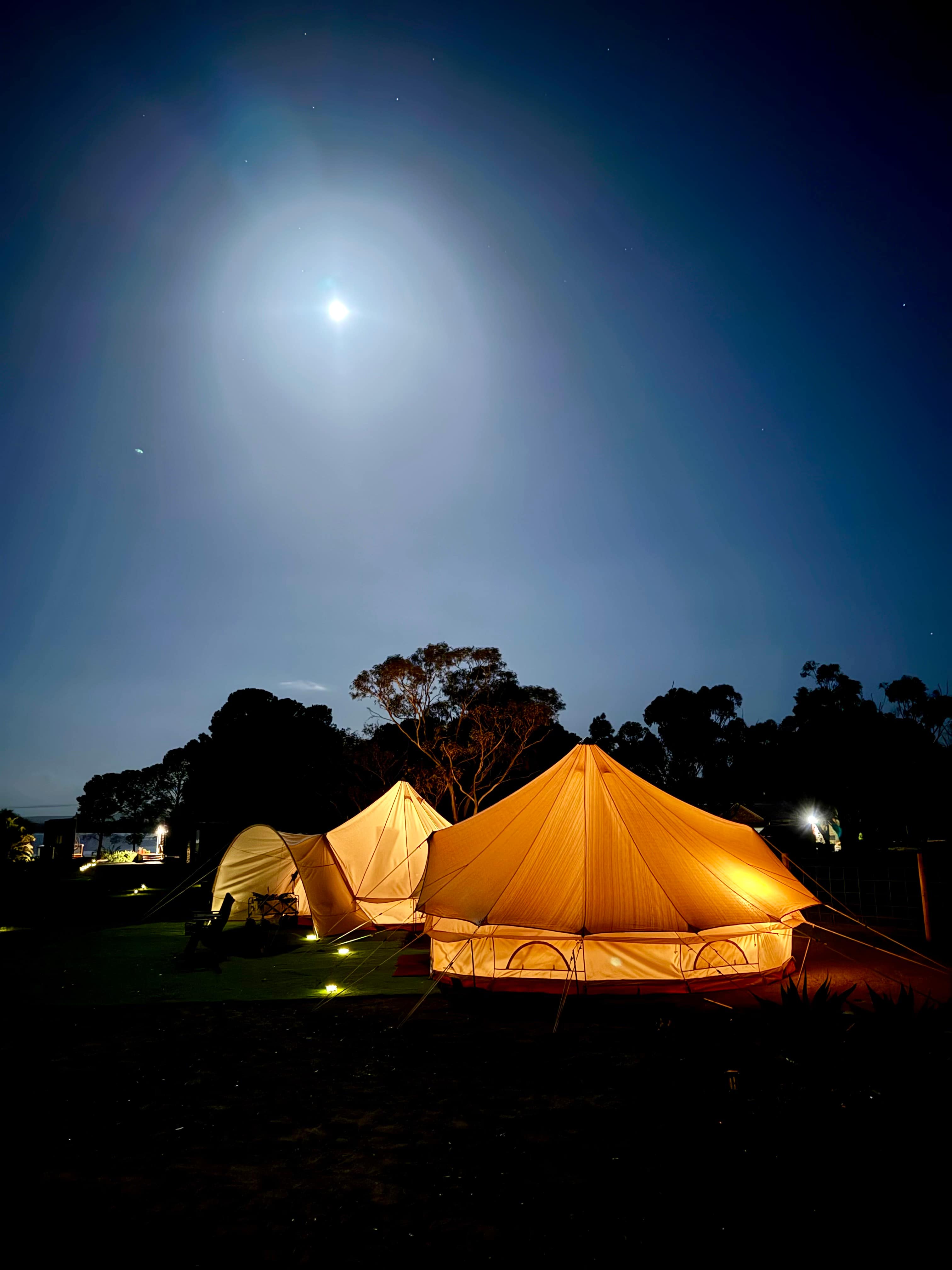 Campsite at night