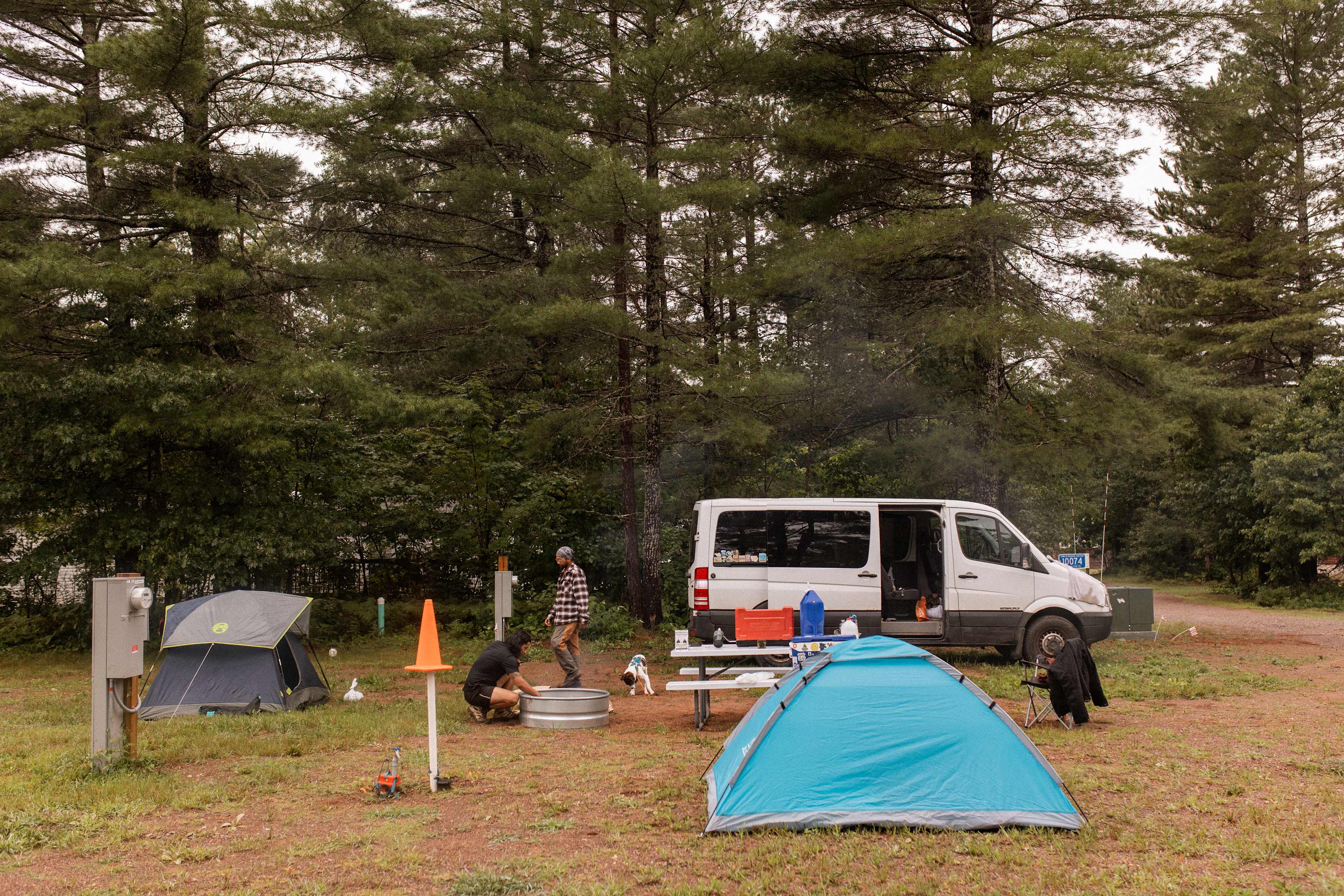 Plenty of space for 2 tents and a van!