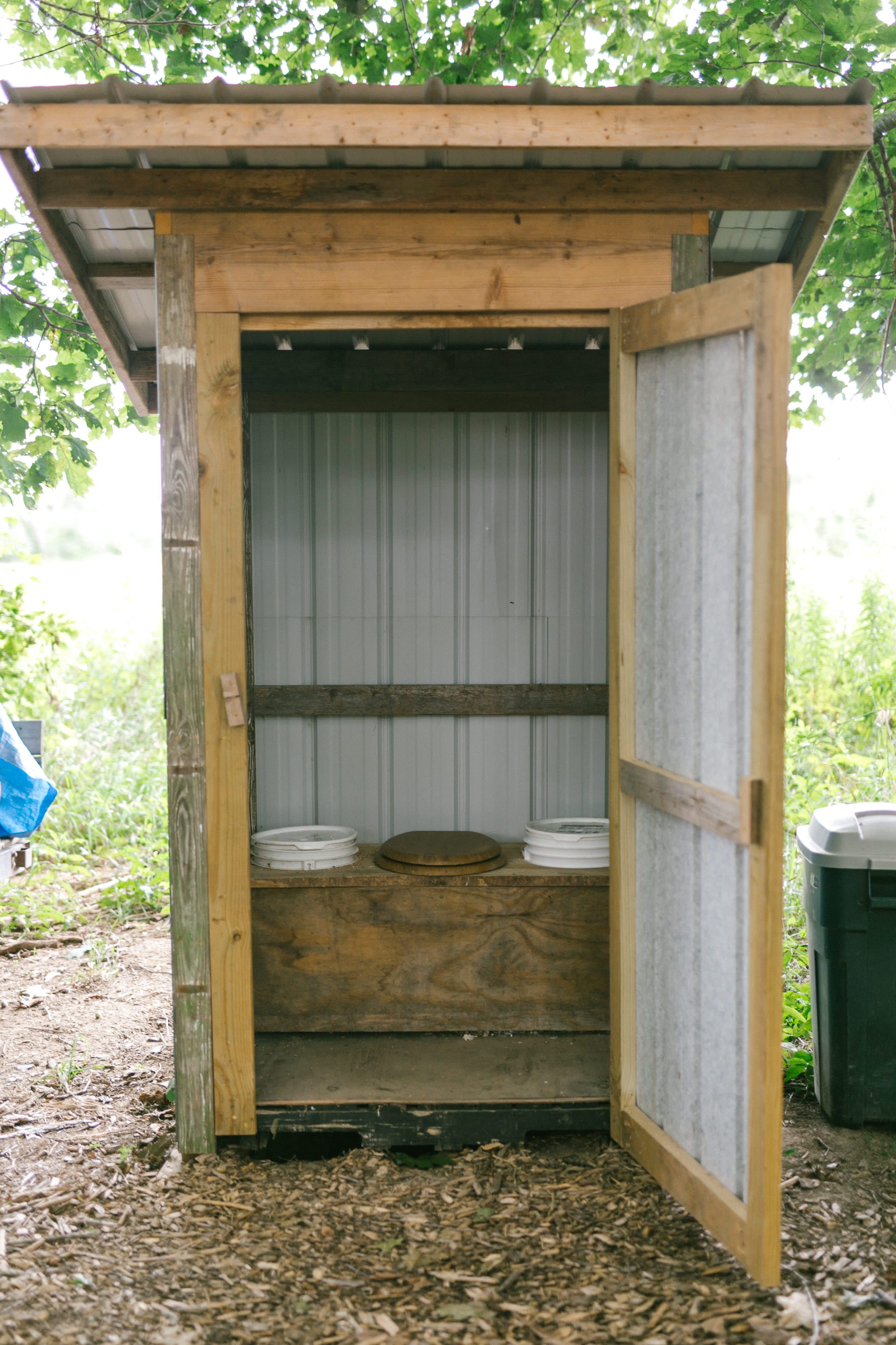 The outhouse.