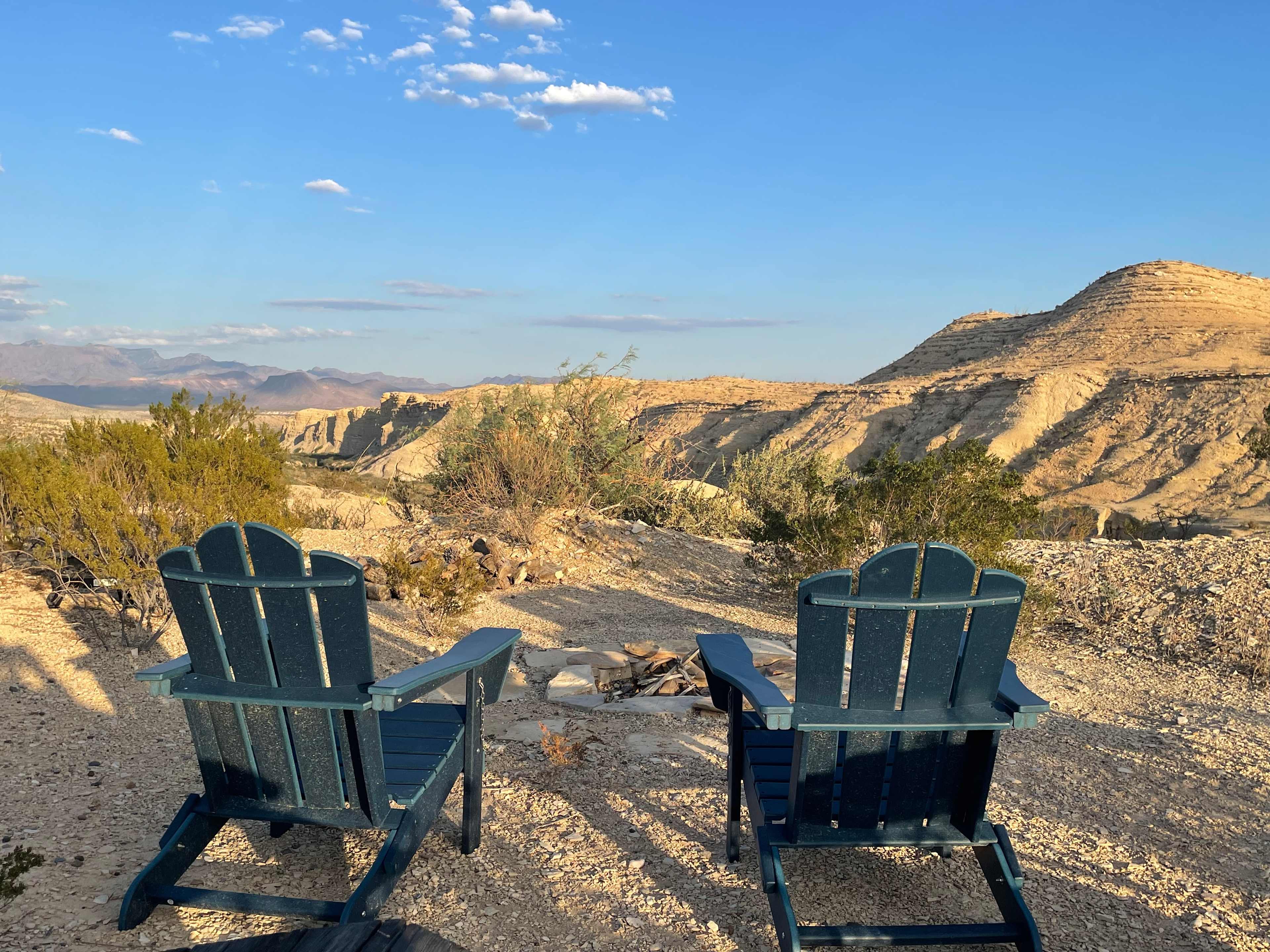 Relax by the fire with an unbeatable view.