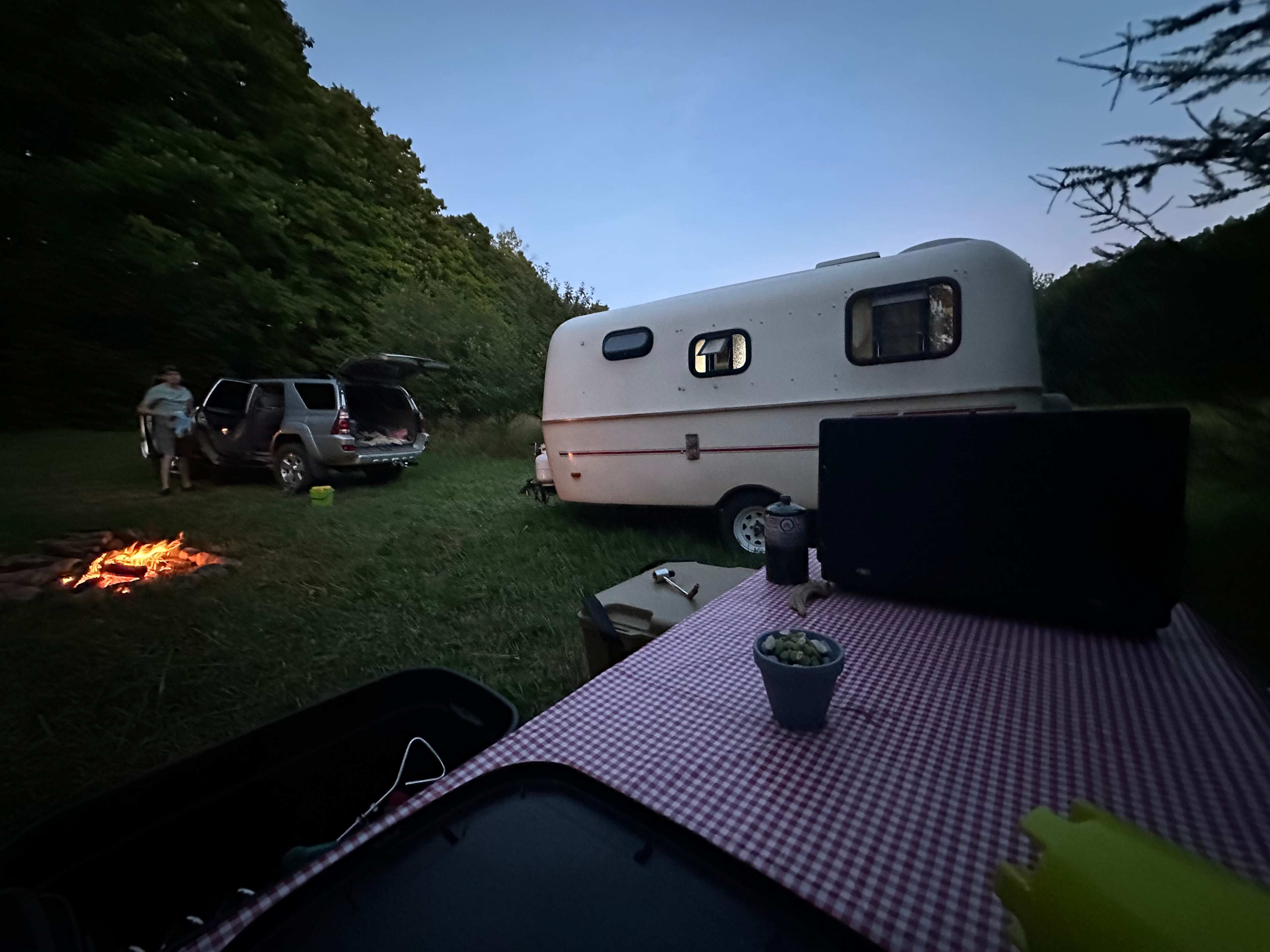 Our site at night 🪵🌝