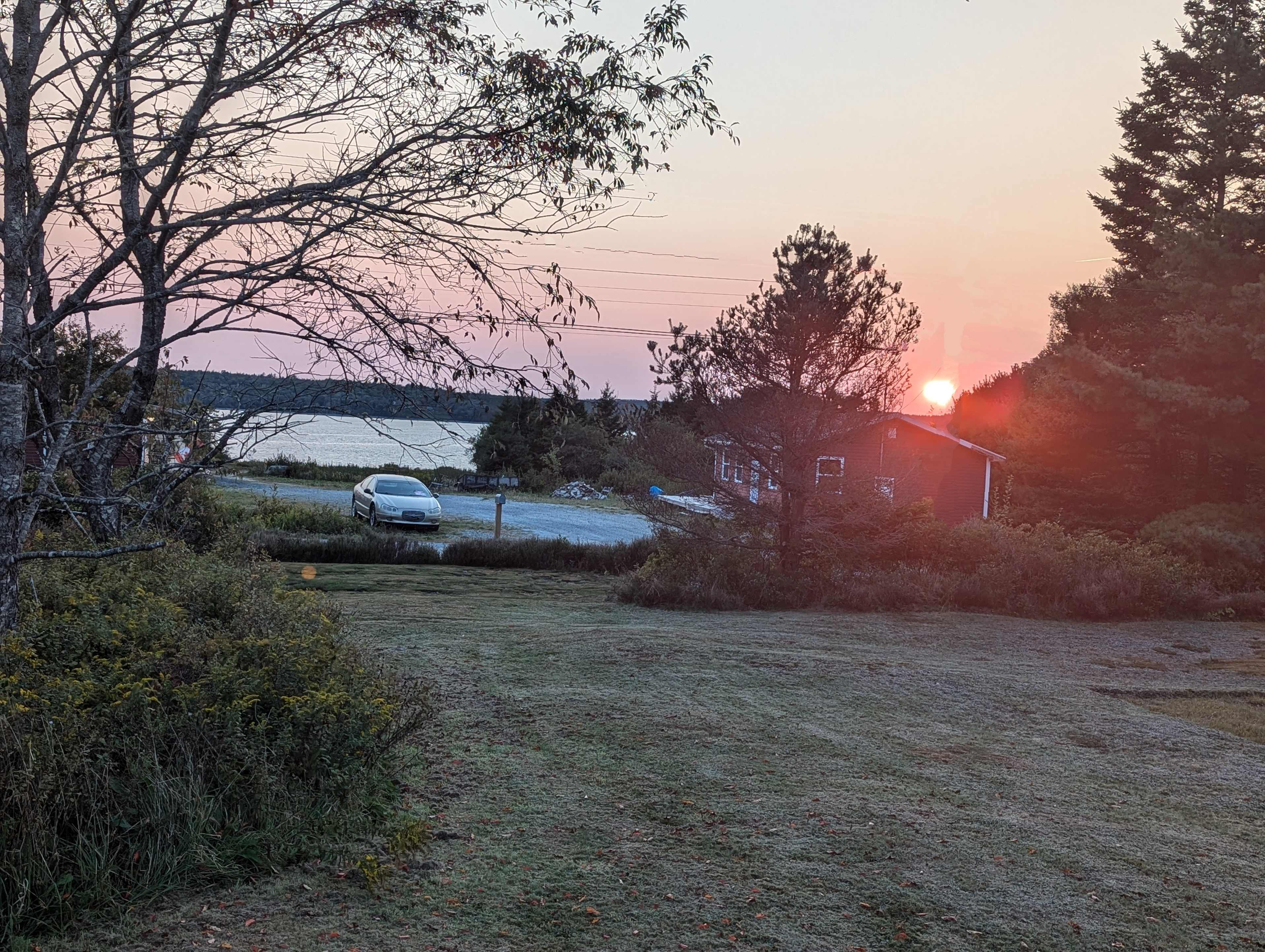 Beautiful sunset from our camper.