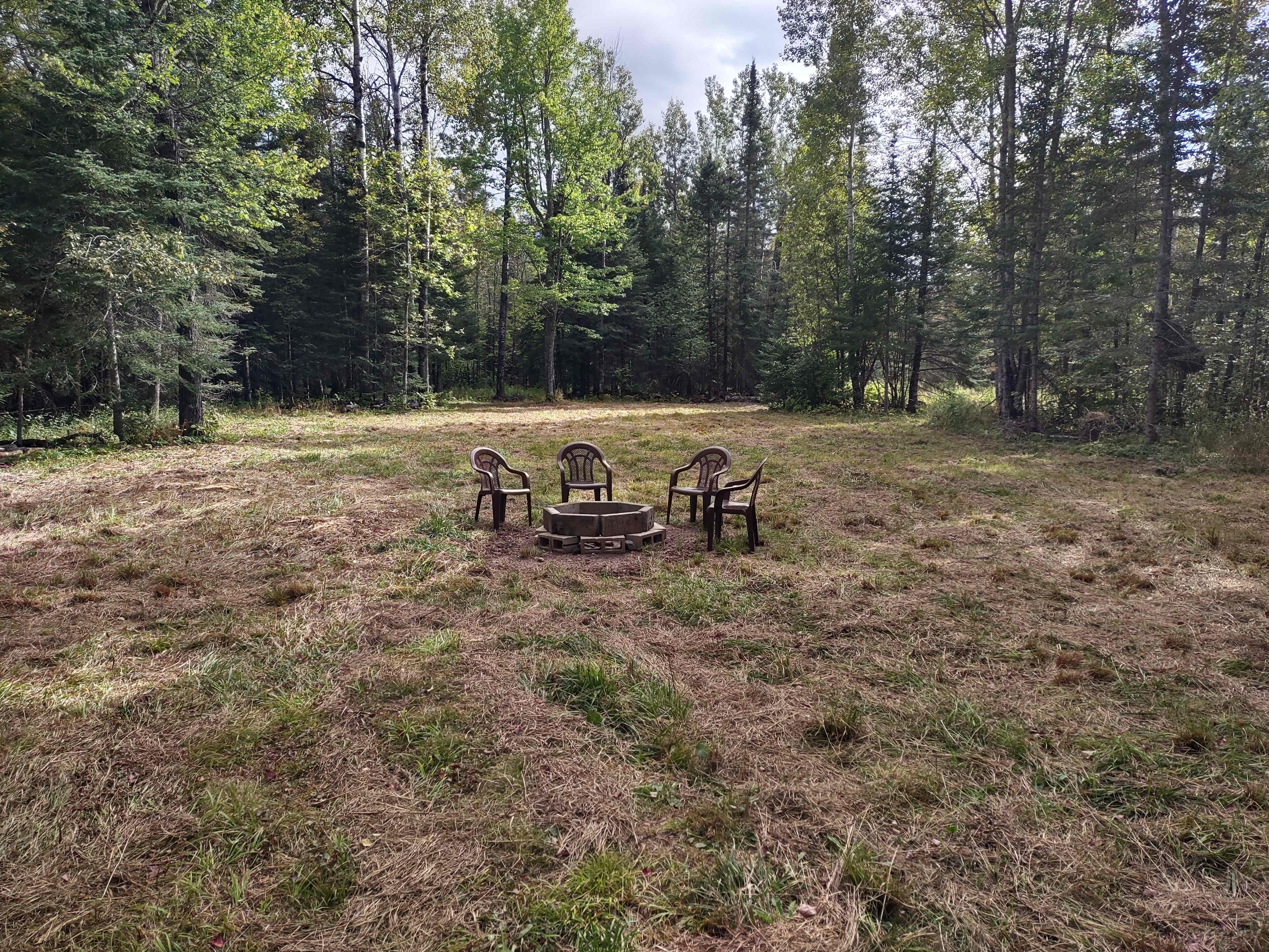 View from North trail looking South into campsite toward entrance