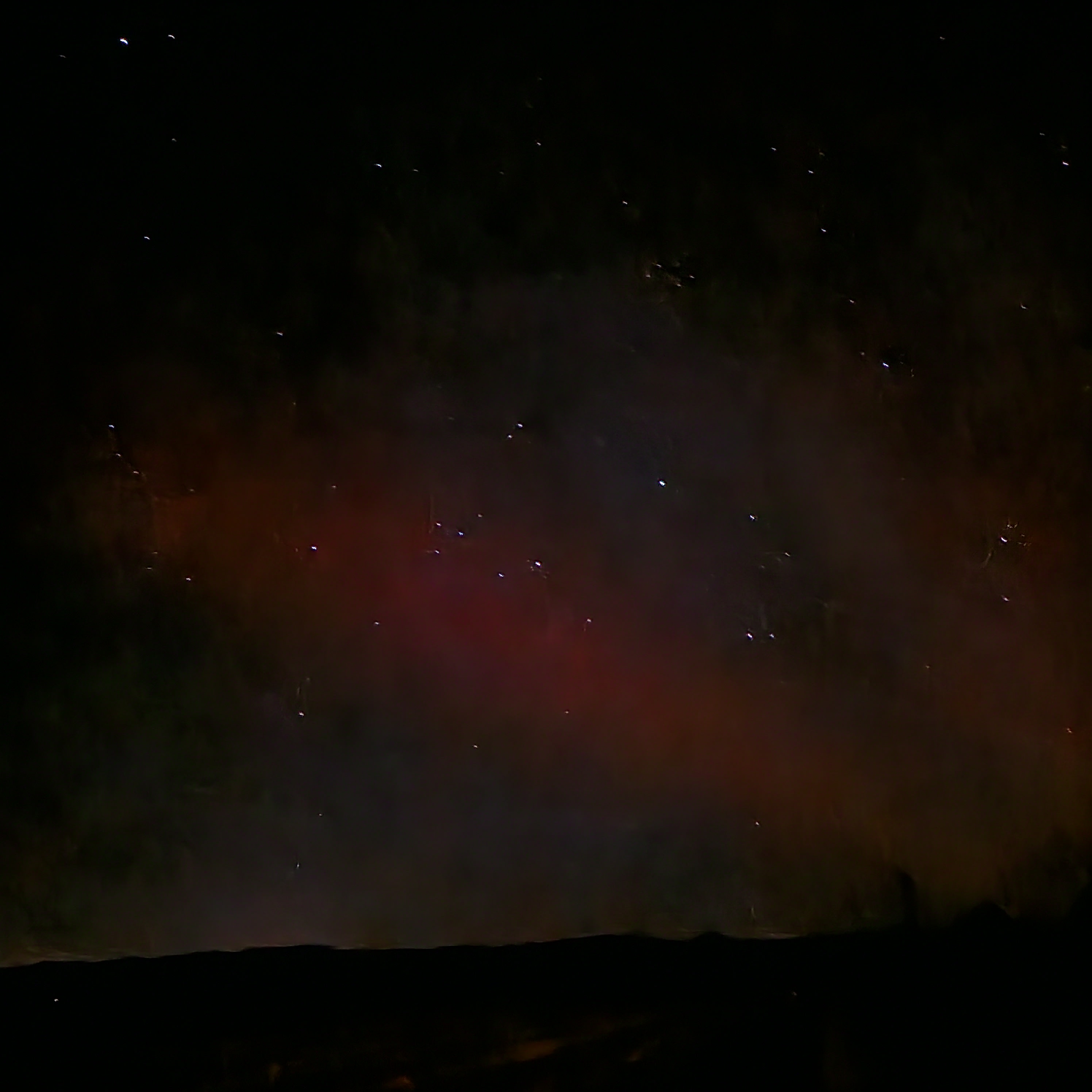 Northern lights and stars