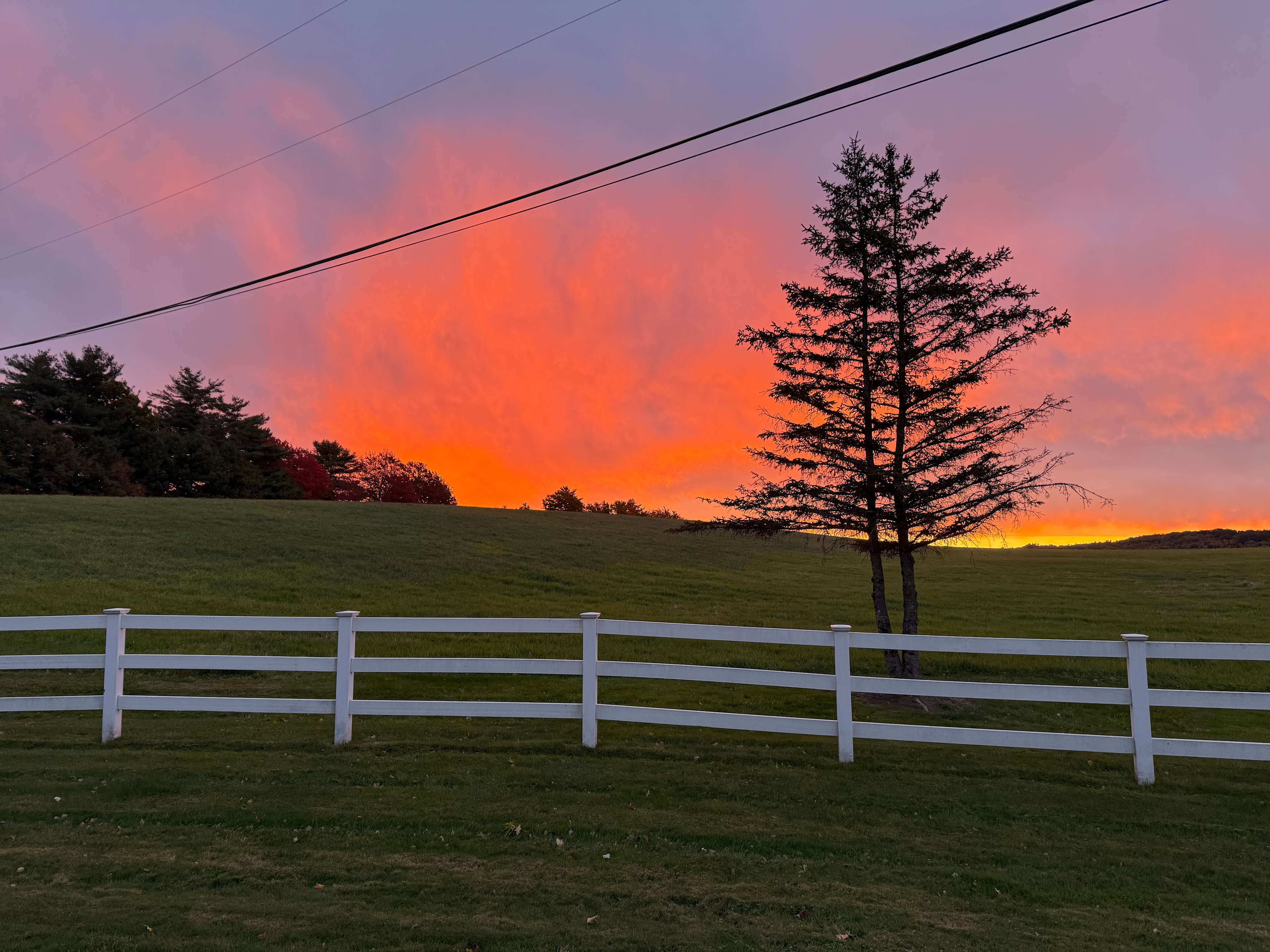Sunrise across the road