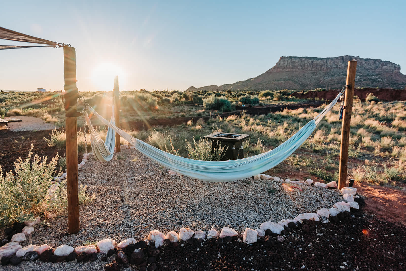 Come camp out in our open field dispersed camping and chill in our community hammock. 