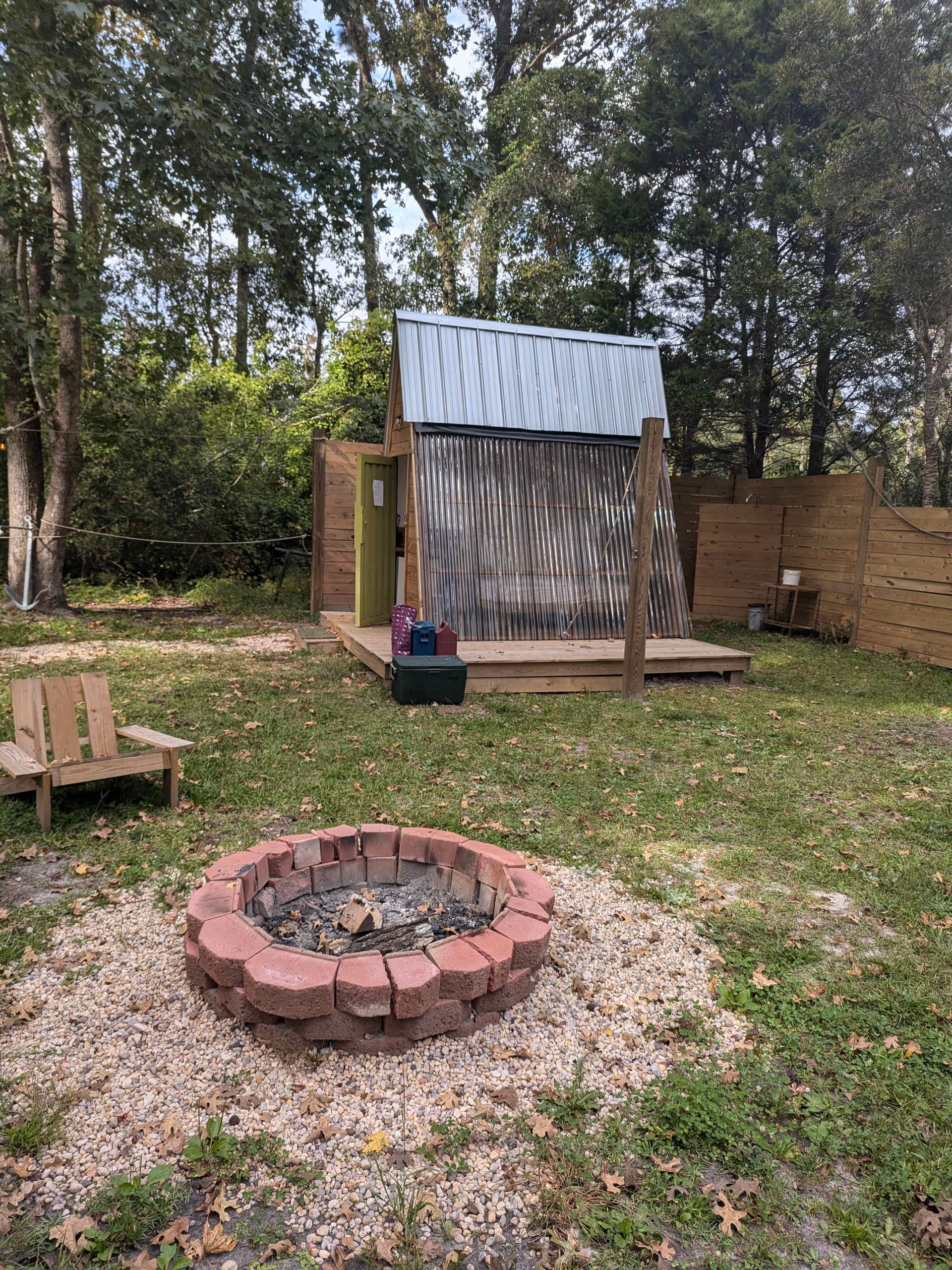 Cozy A-Frame Cabin Camping