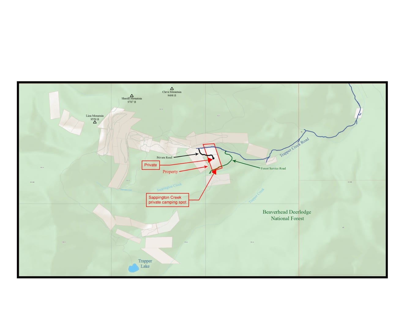Creekside Private Camp In USFS